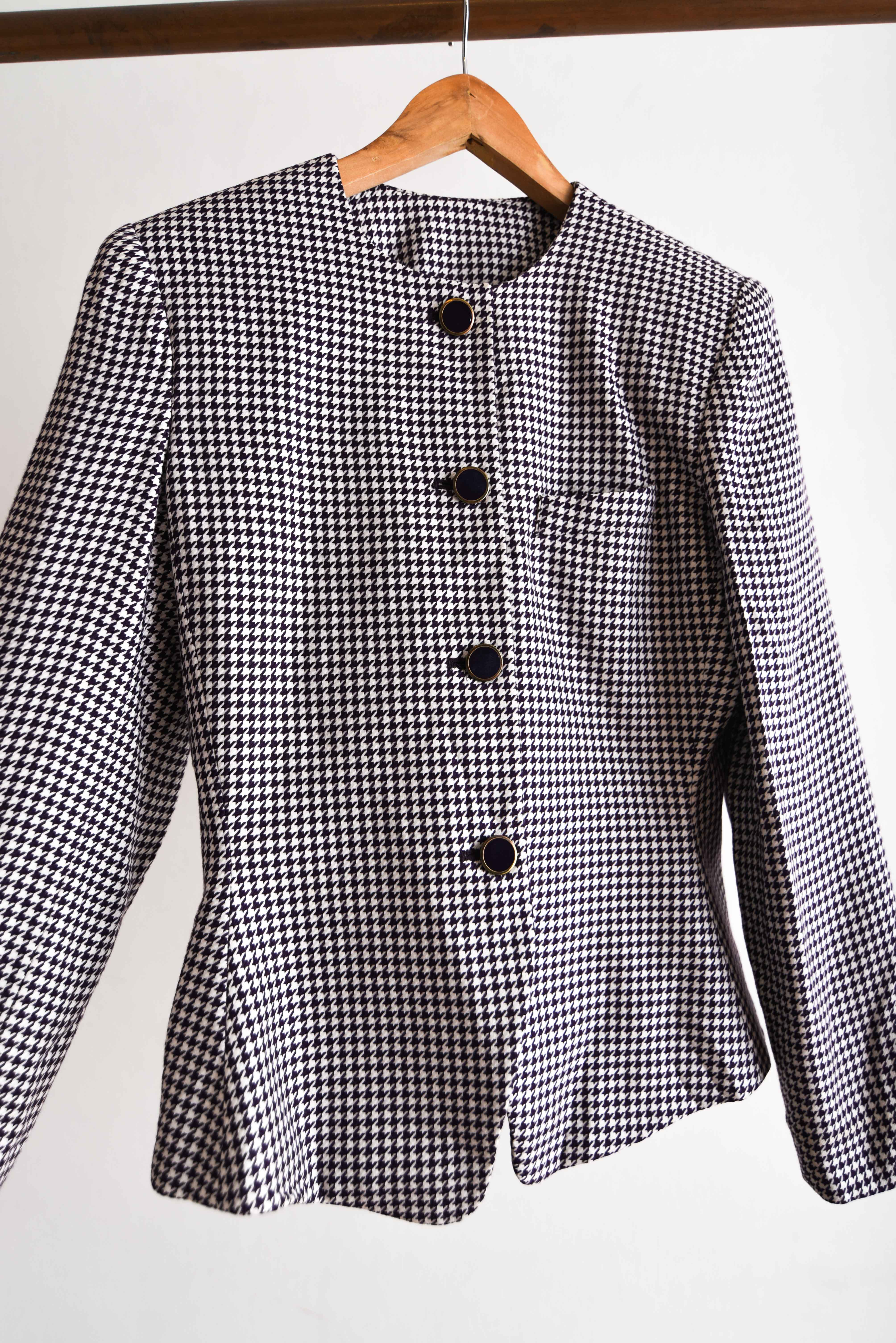 Chaqueta vintage pata de gallo