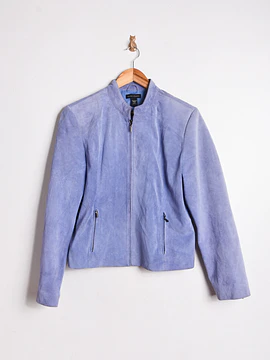 Chaqueta periwinkle gamuza