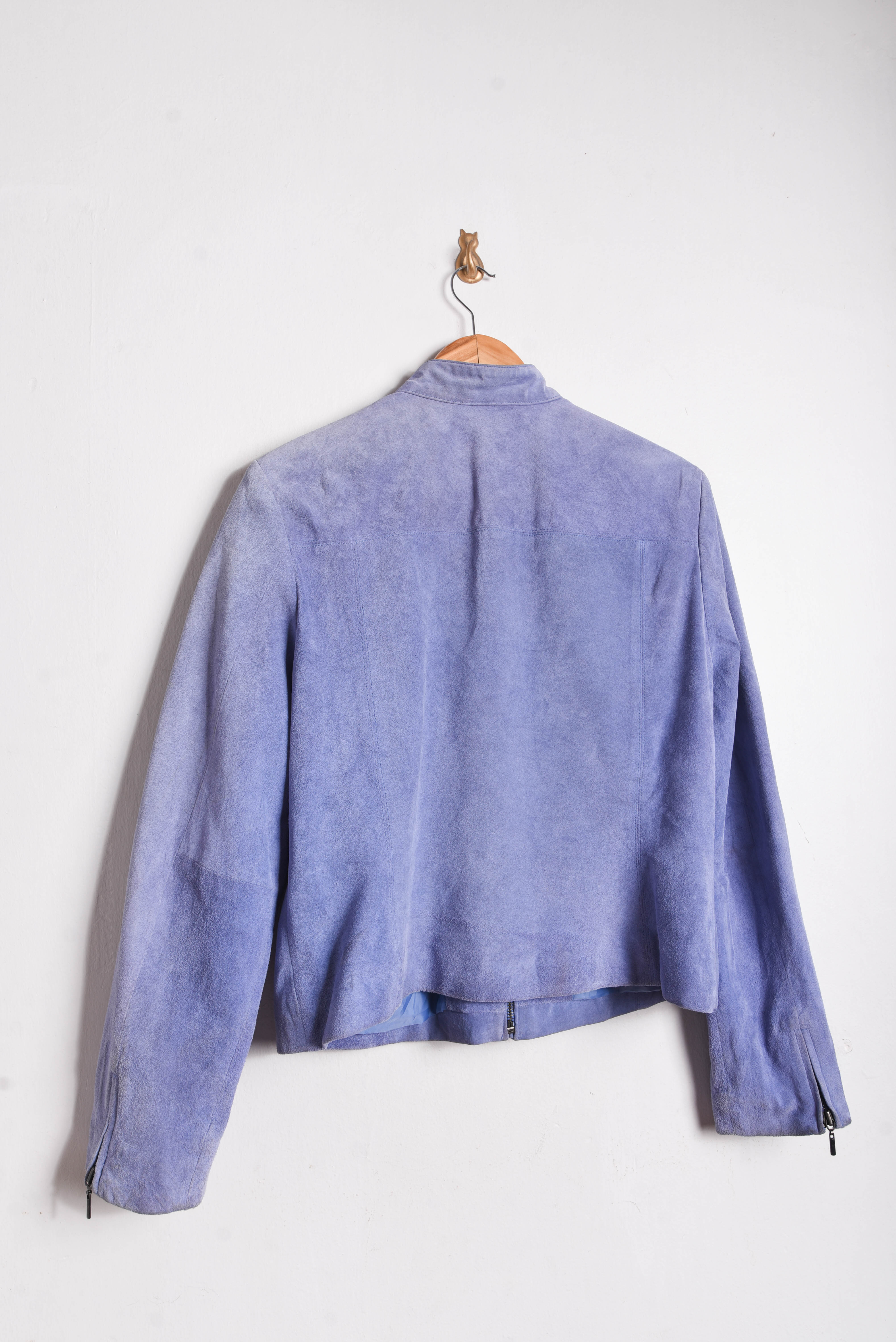 Chaqueta periwinkle gamuza