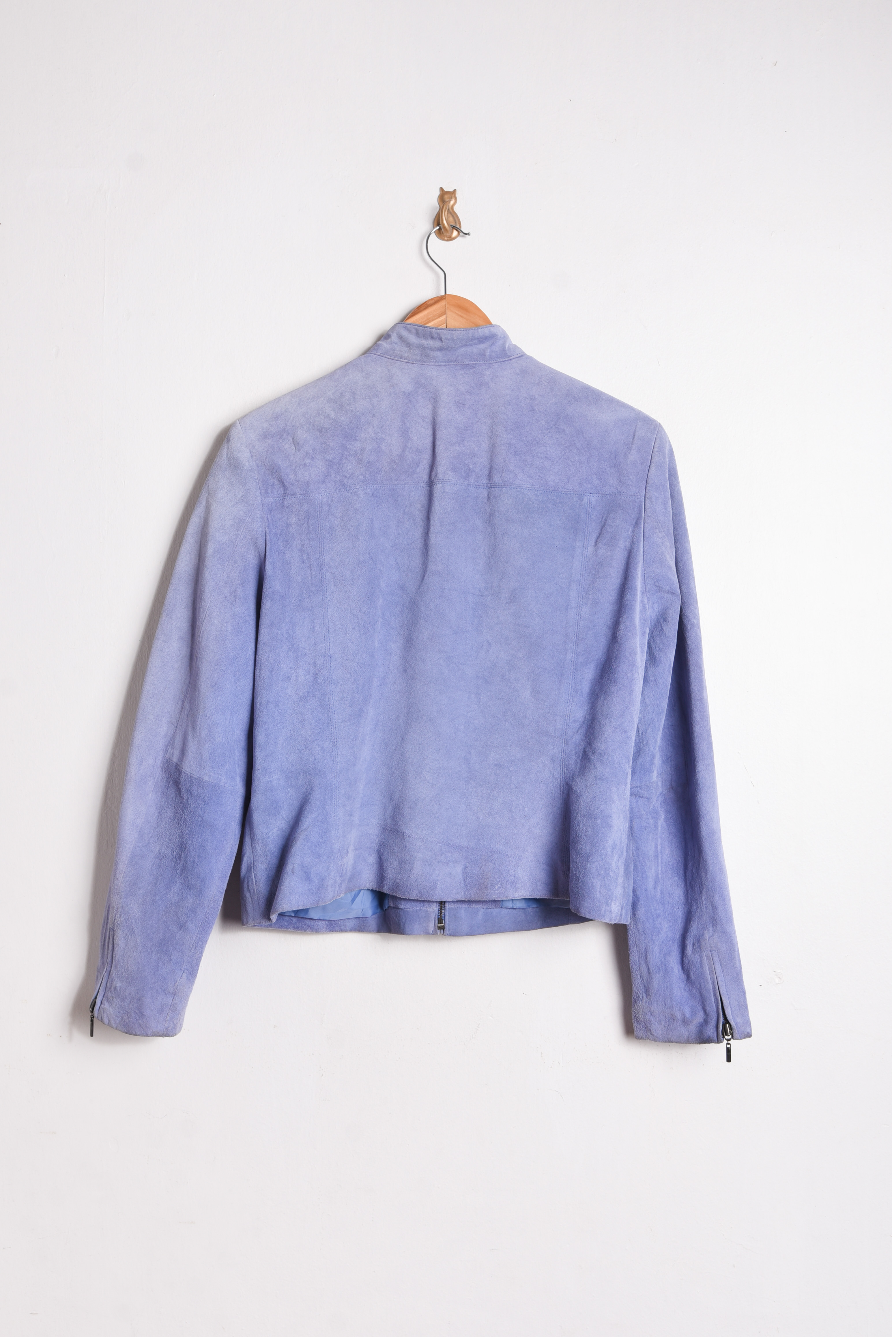 Chaqueta periwinkle gamuza