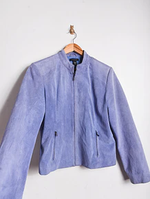 Chaqueta periwinkle gamuza