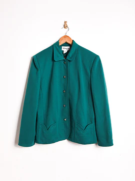 Chaqueta verde jade vintage