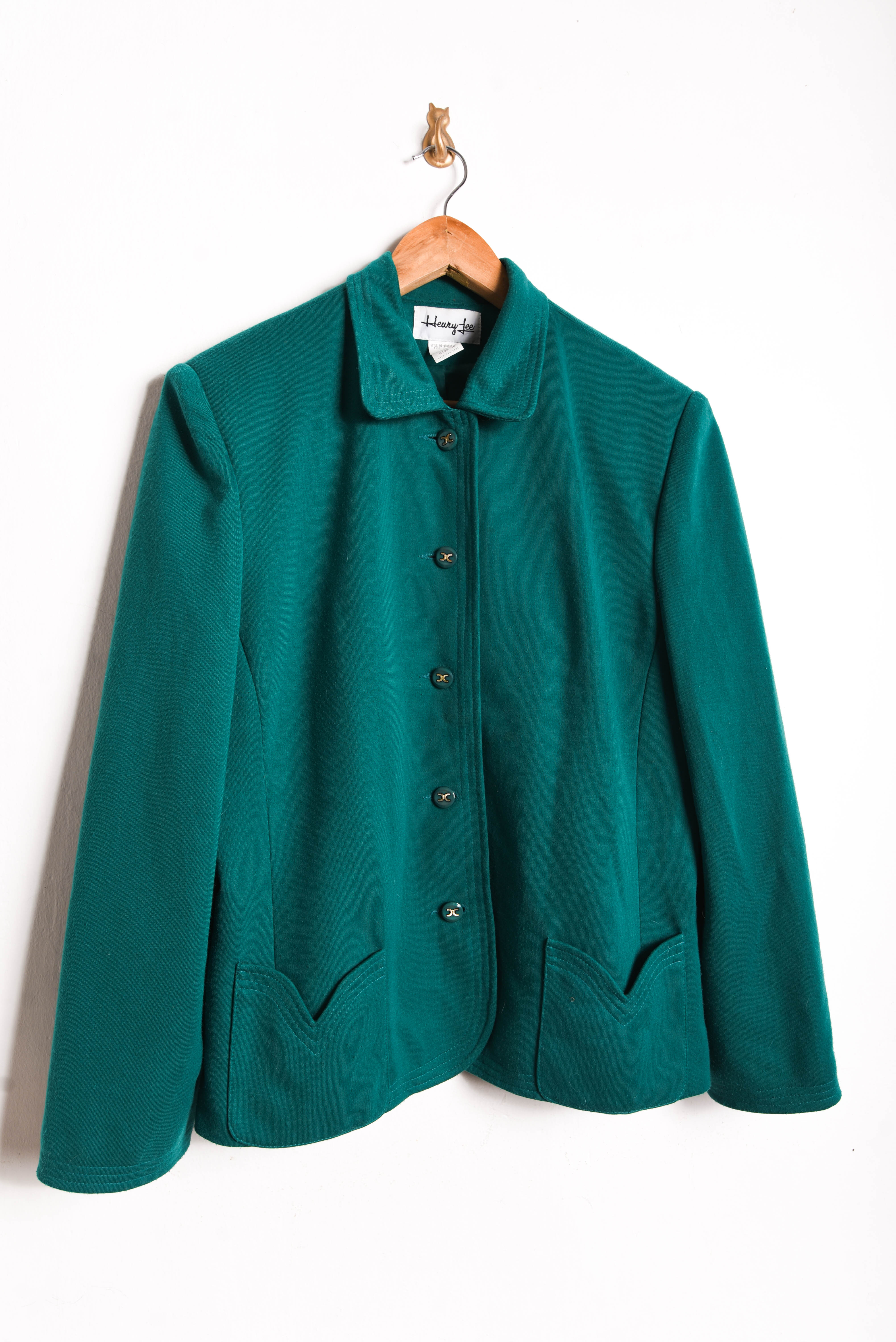 Chaqueta verde jade vintage