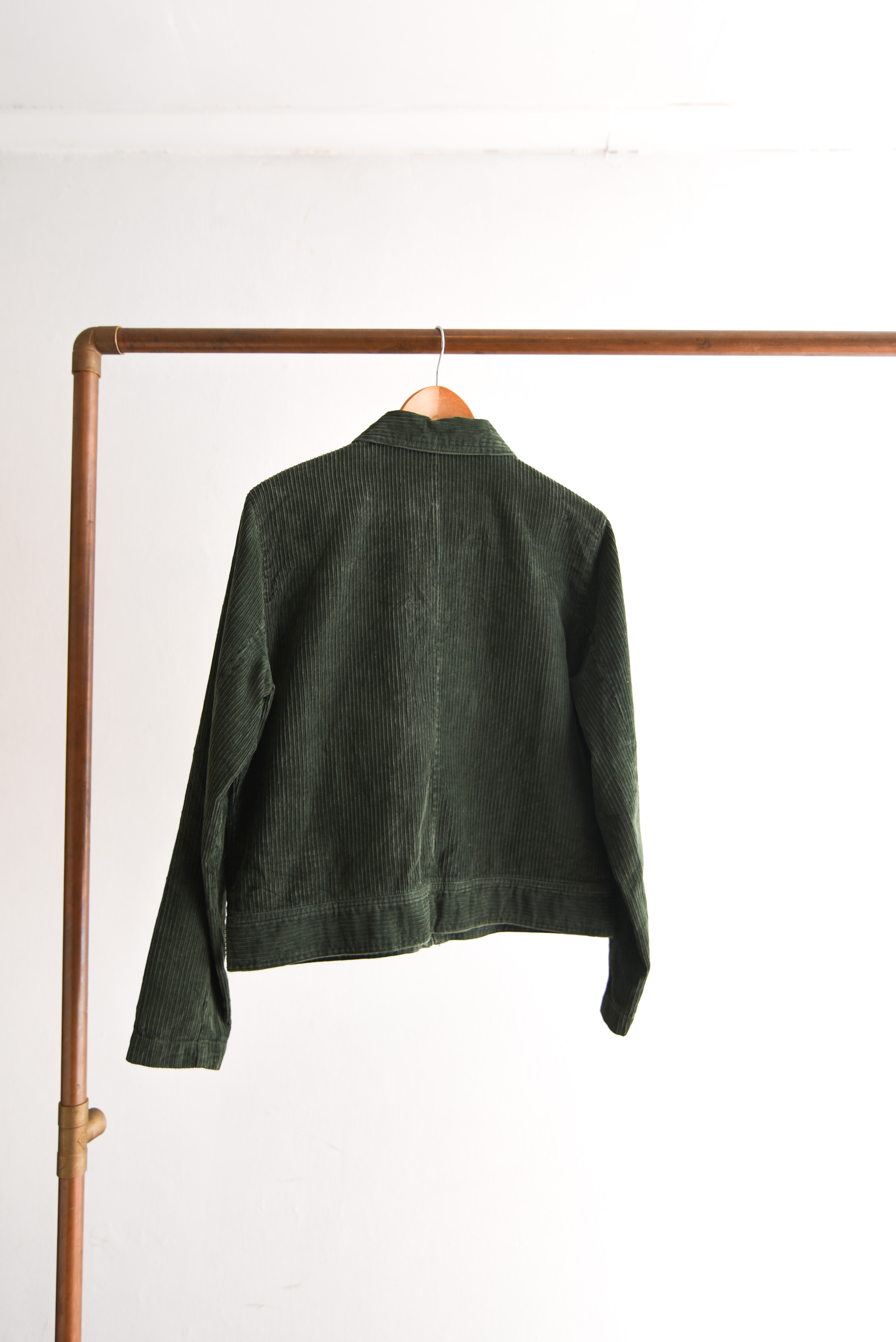 Chaqueta cotelé verde 90s