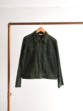 Chaqueta cotelé verde 90s