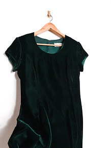 Vestido 90s green velvet