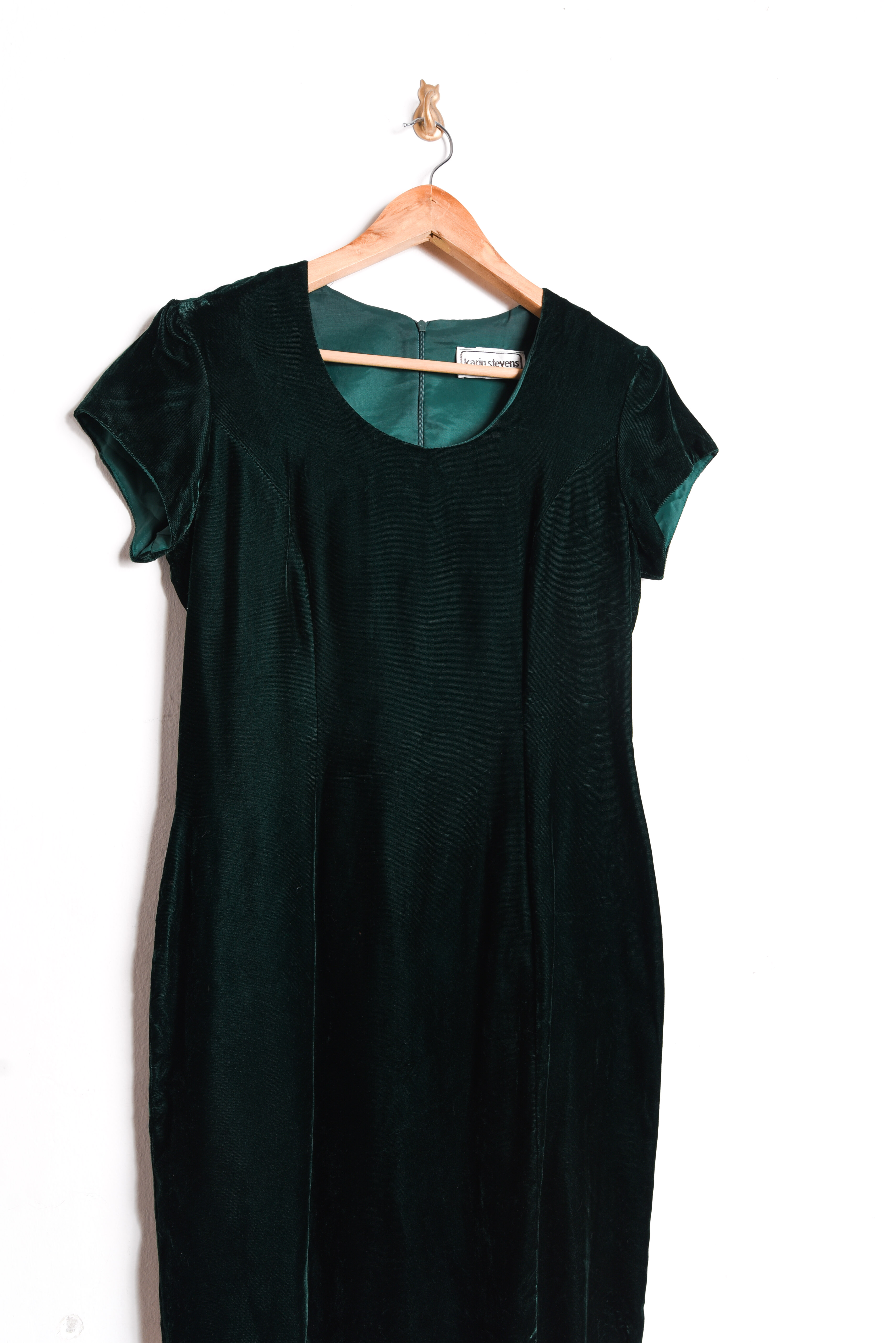 Vestido 90s green velvet