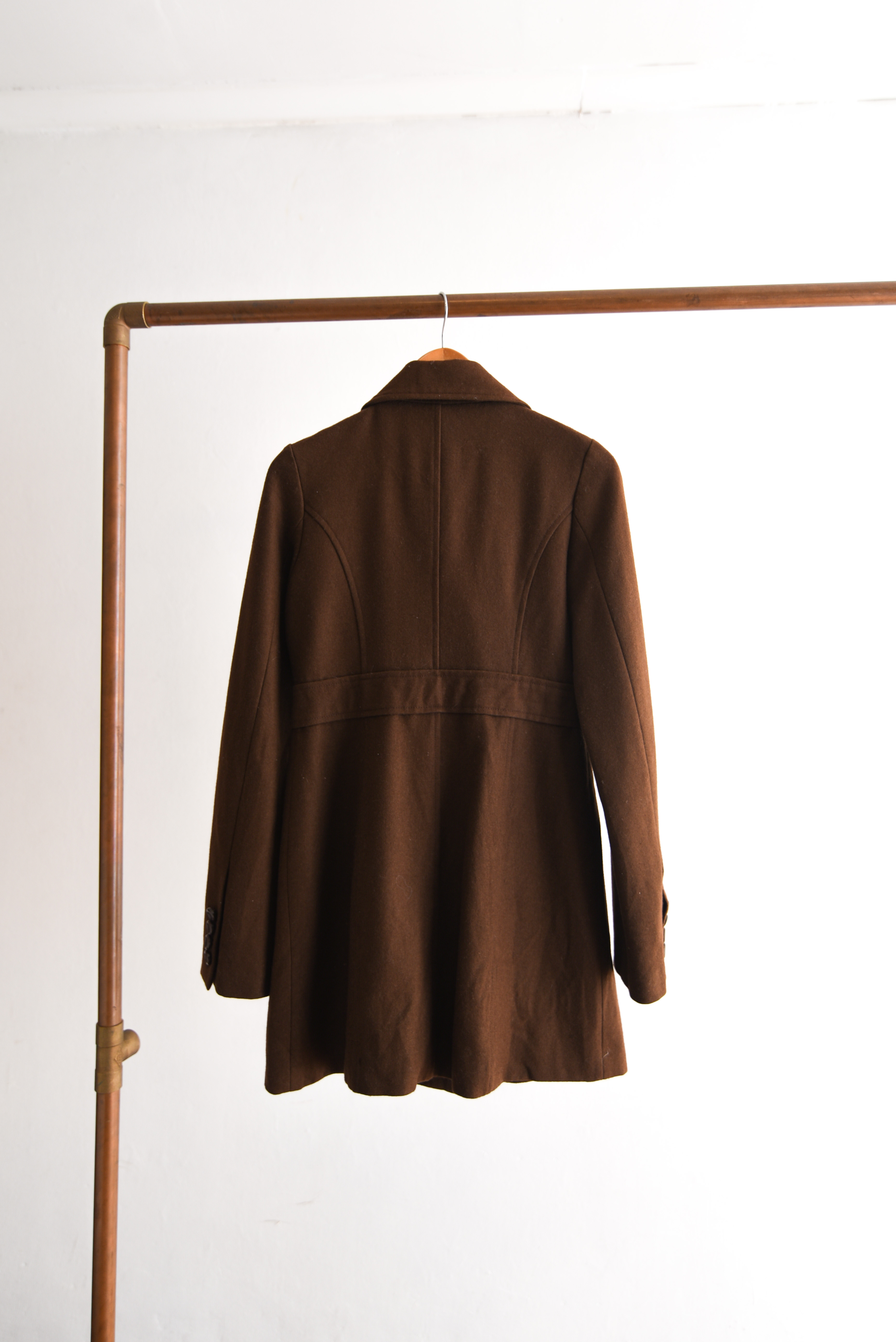 Abrigo café chocolate wool