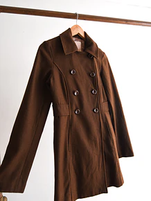 Abrigo café chocolate wool