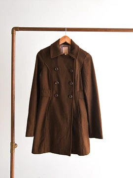 Abrigo café chocolate wool