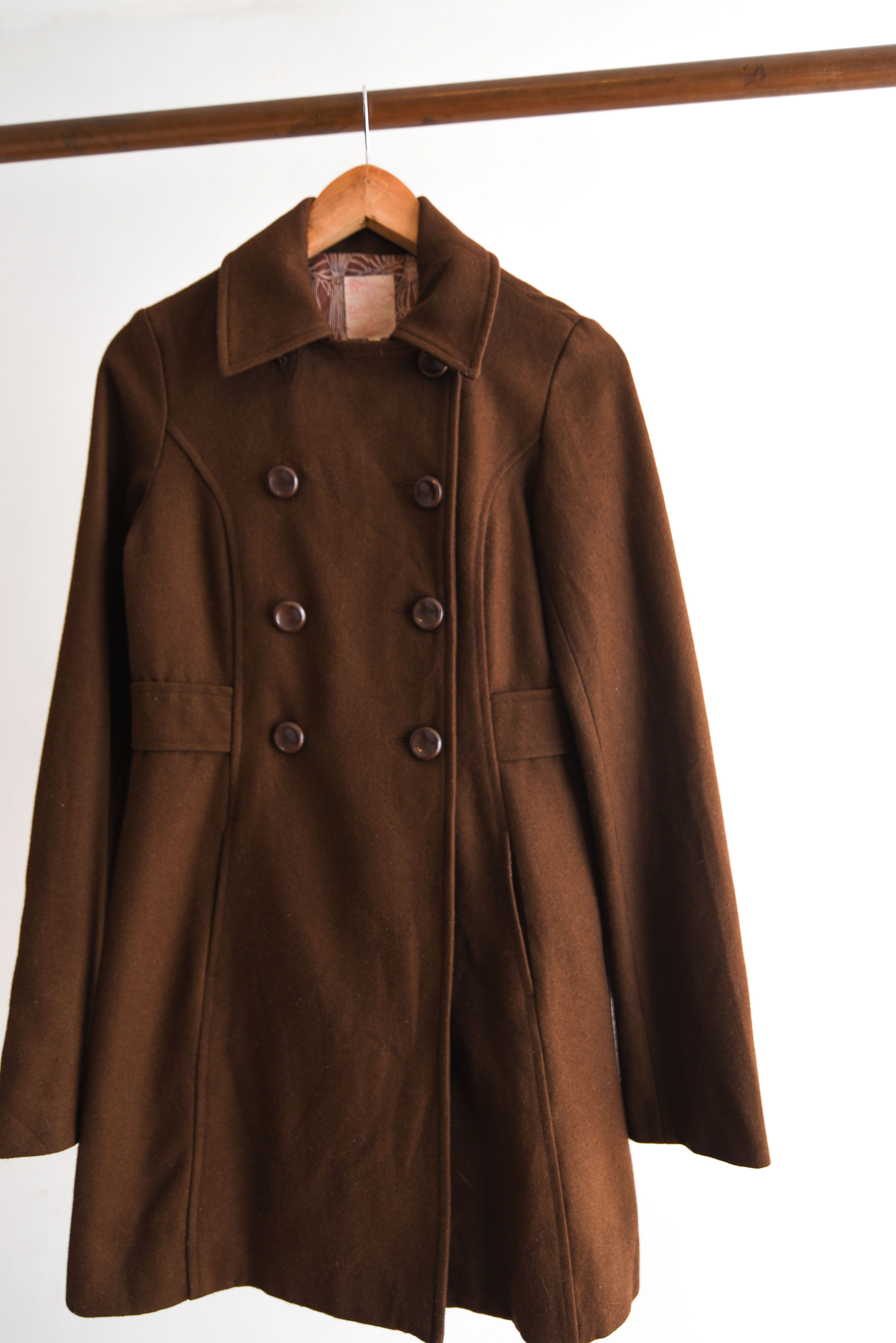 Abrigo café chocolate wool