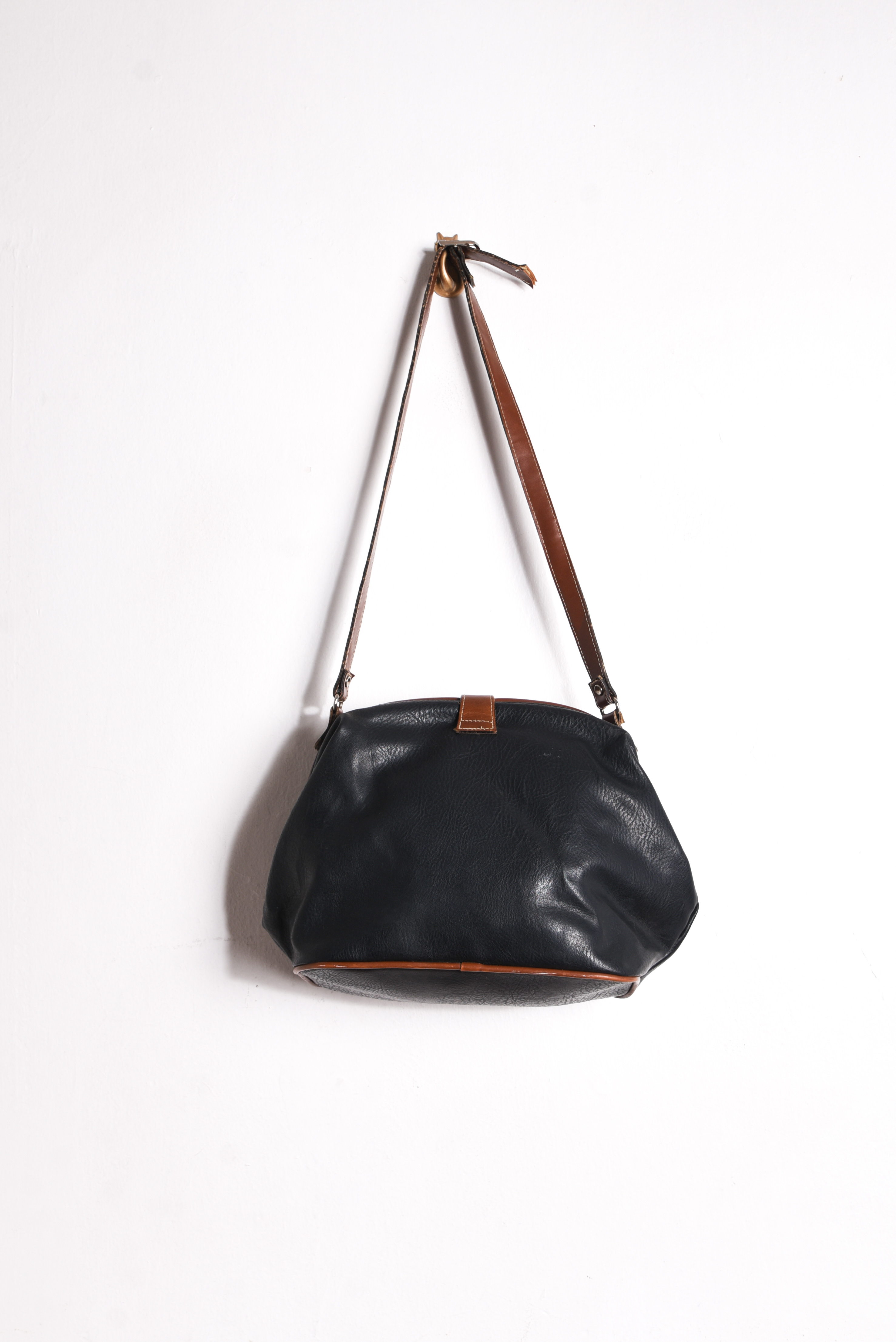 Cartera cuero bicolor 90s