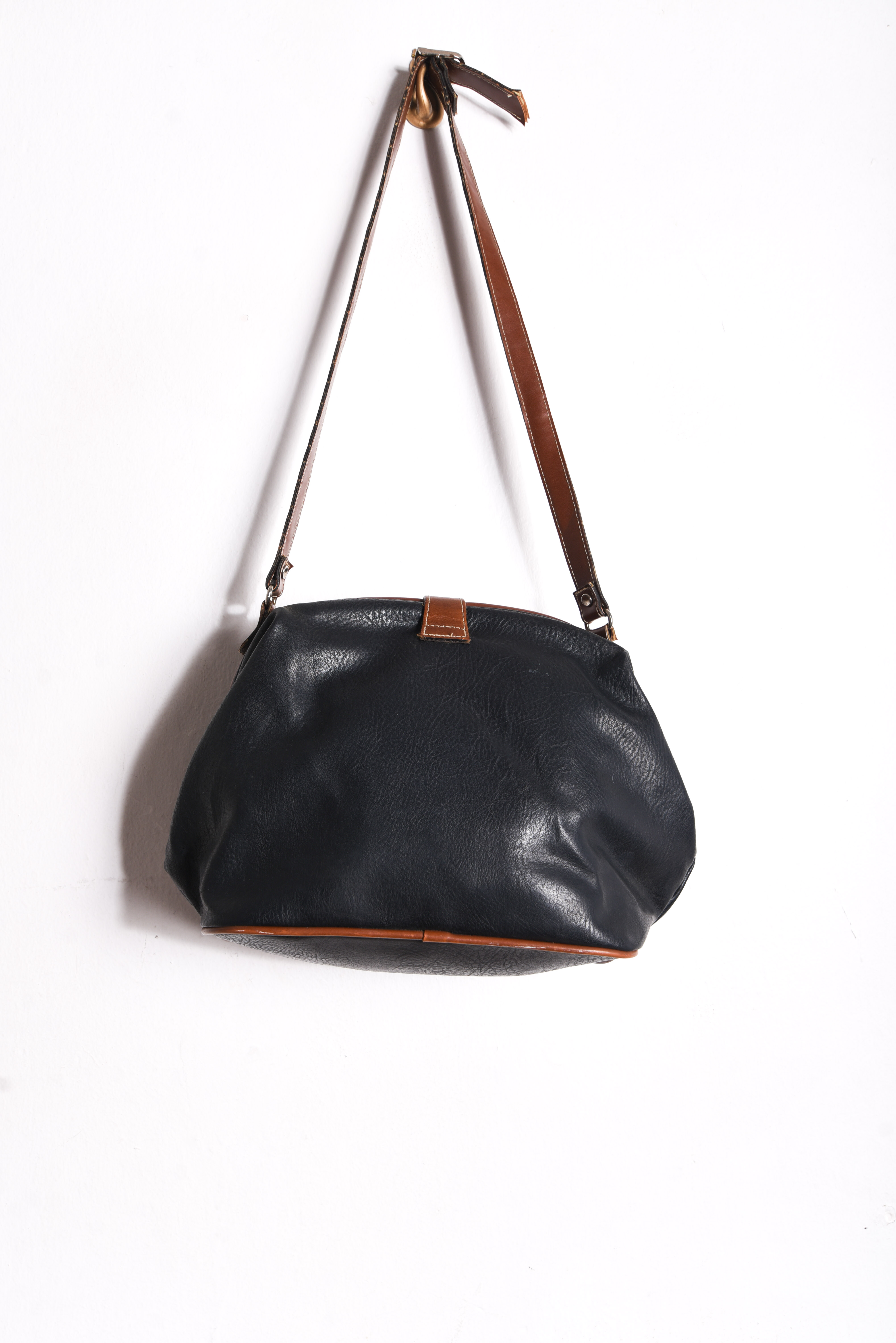 Cartera cuero bicolor 90s