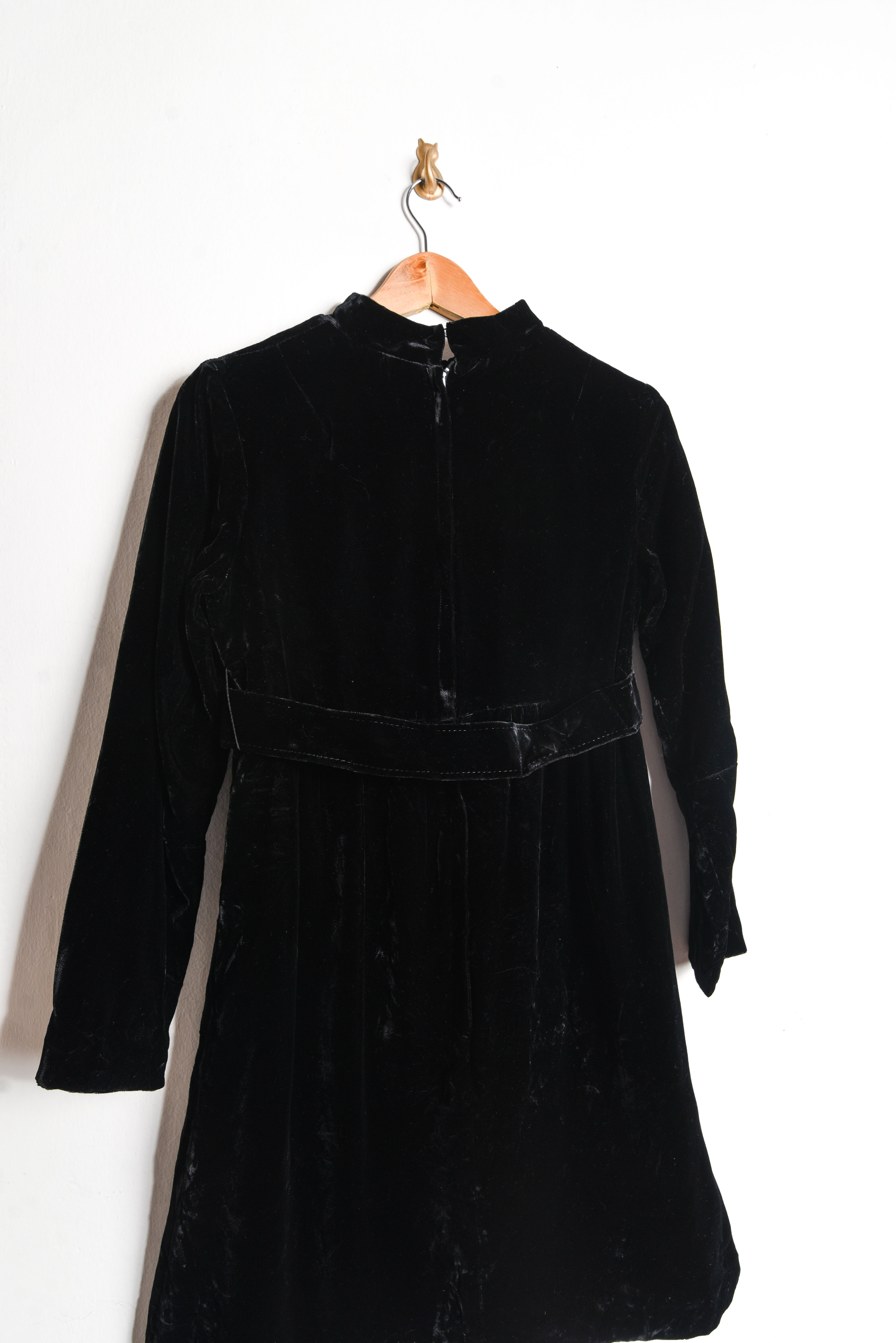Vestido negro velvet 60s