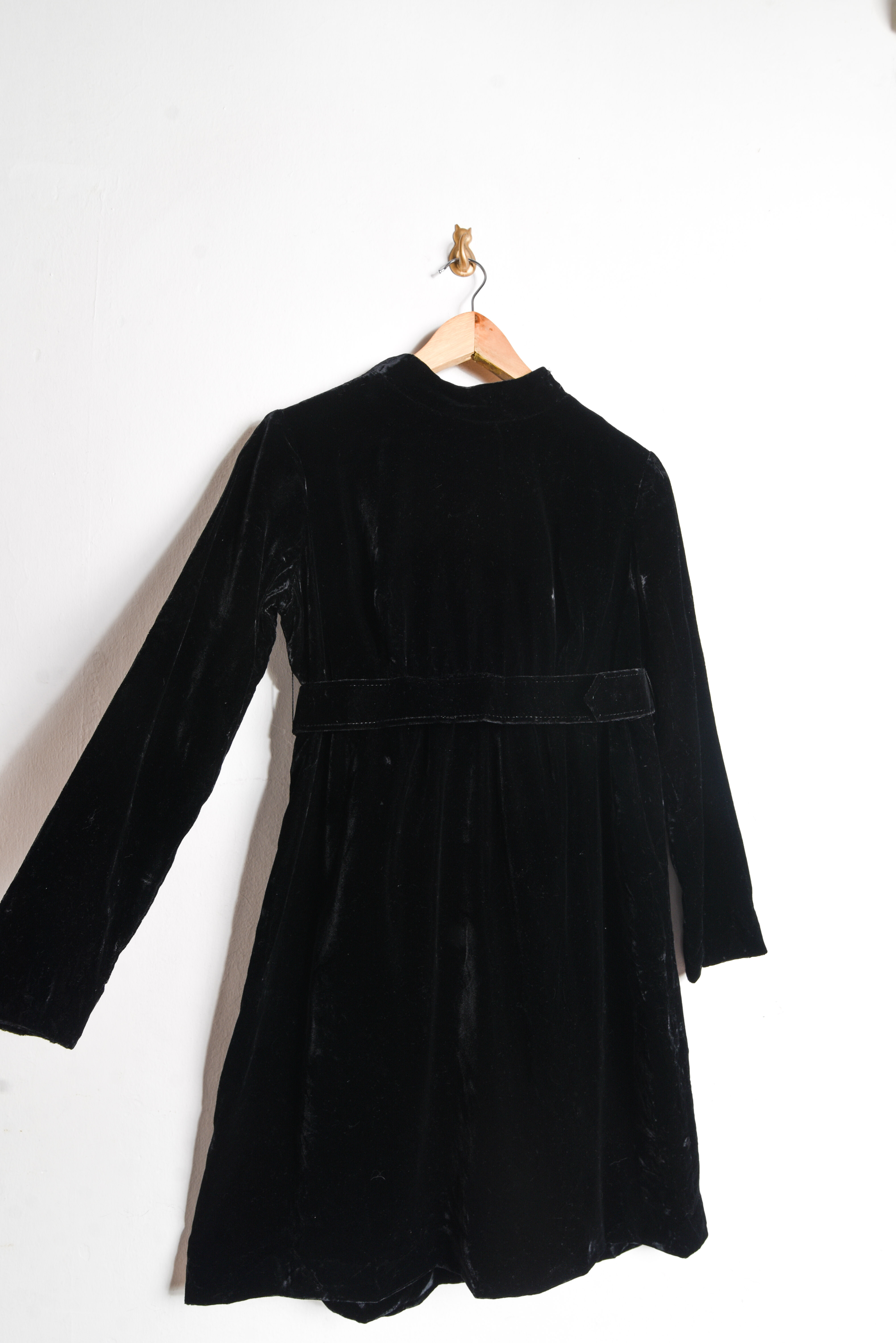Vestido negro velvet 60s