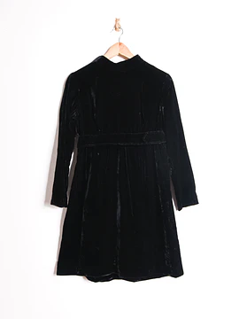 Vestido negro velvet 60s