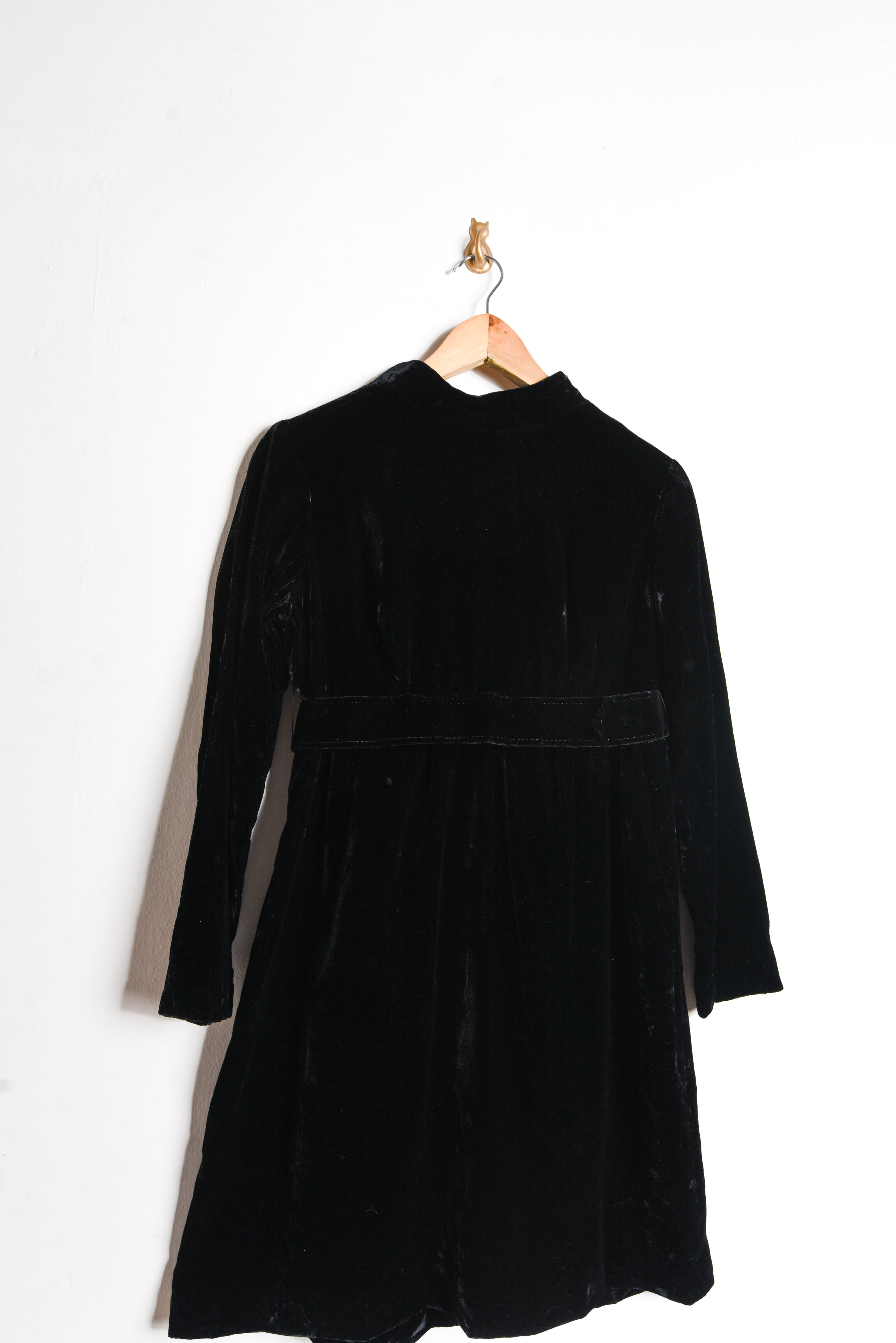 Vestido negro velvet 60s