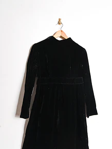 Vestido negro velvet 60s