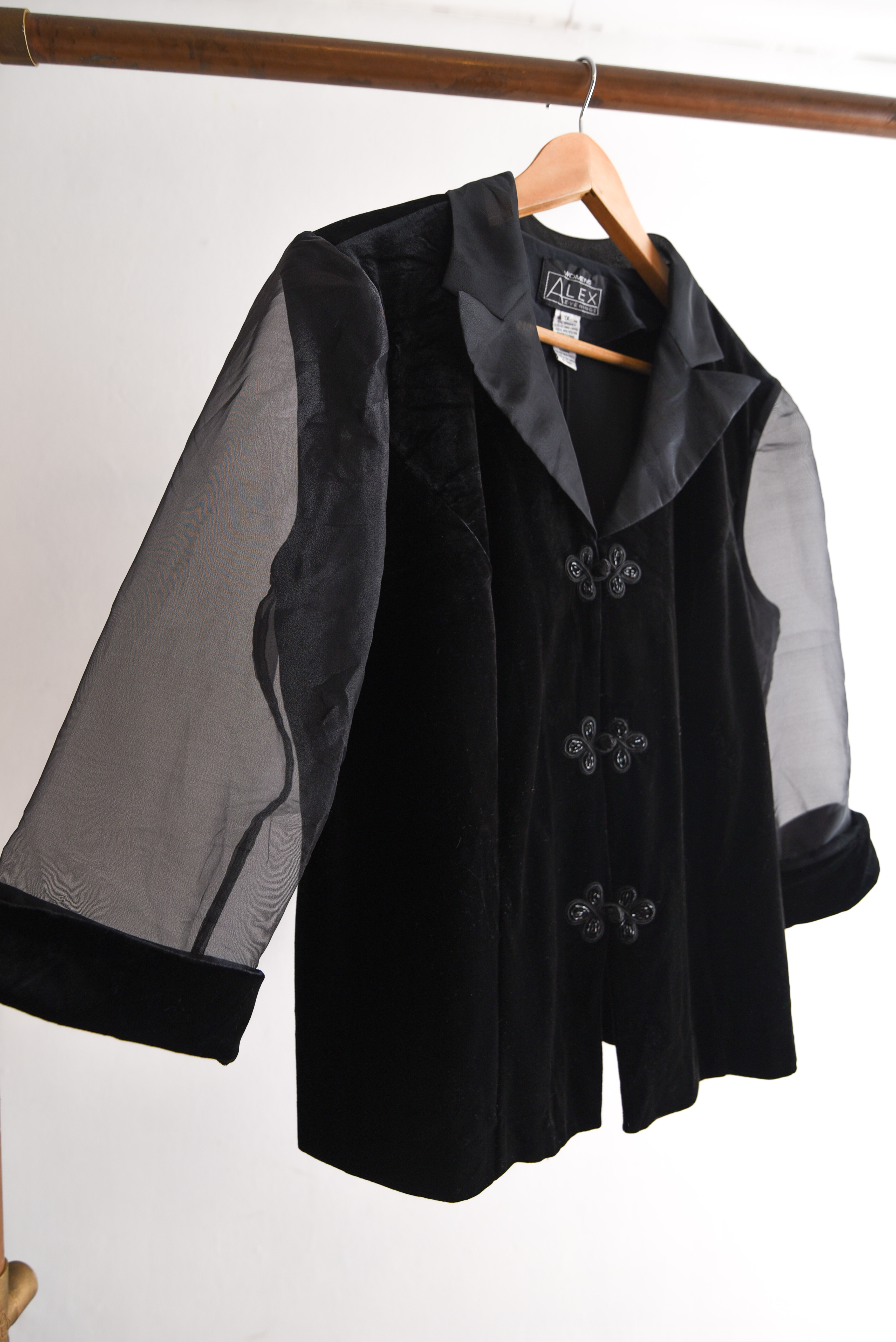 Blusa velvet organza 90s