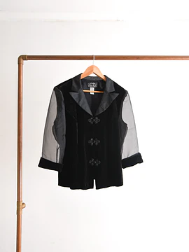 Blusa velvet organza 90s