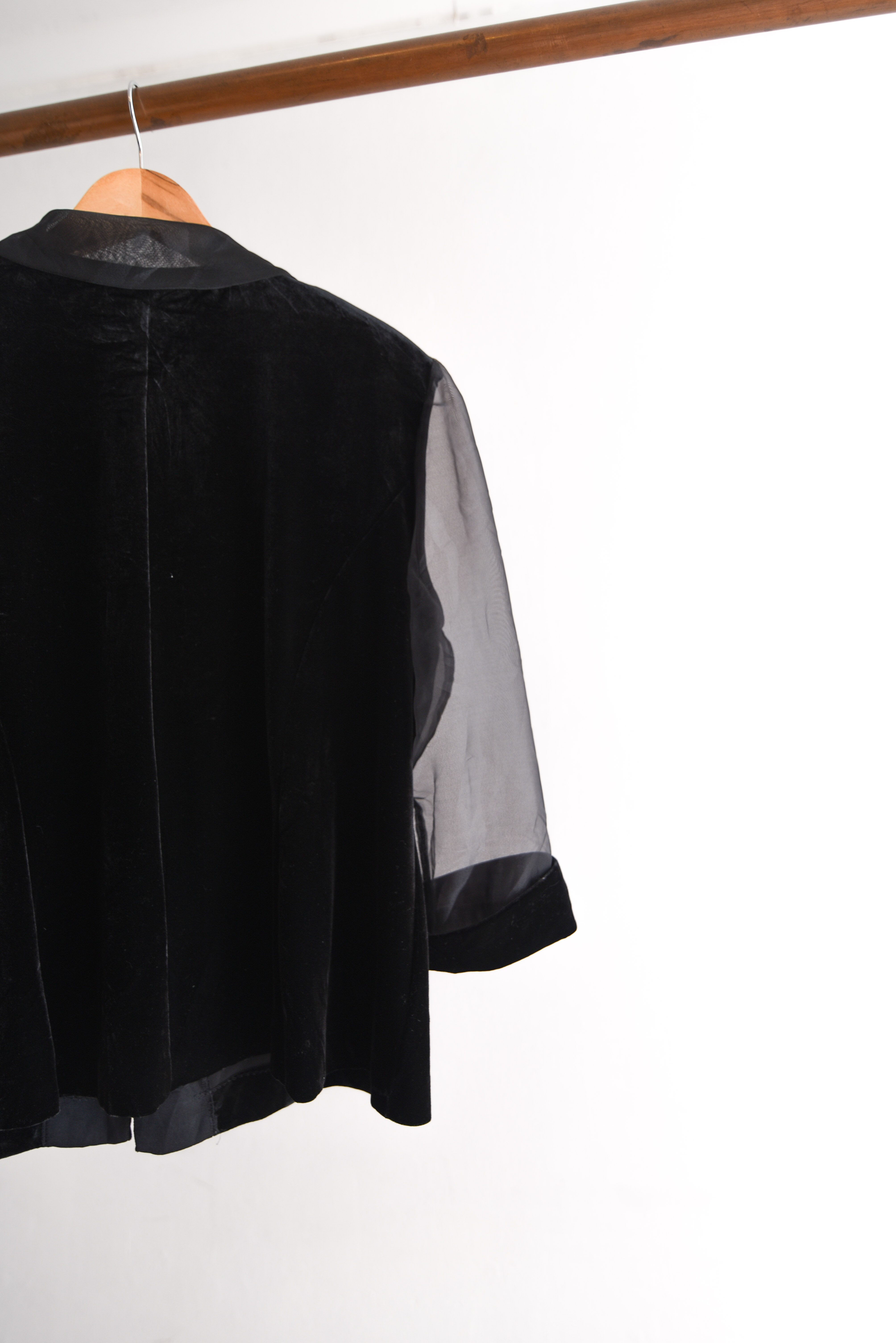 Blusa velvet organza 90s