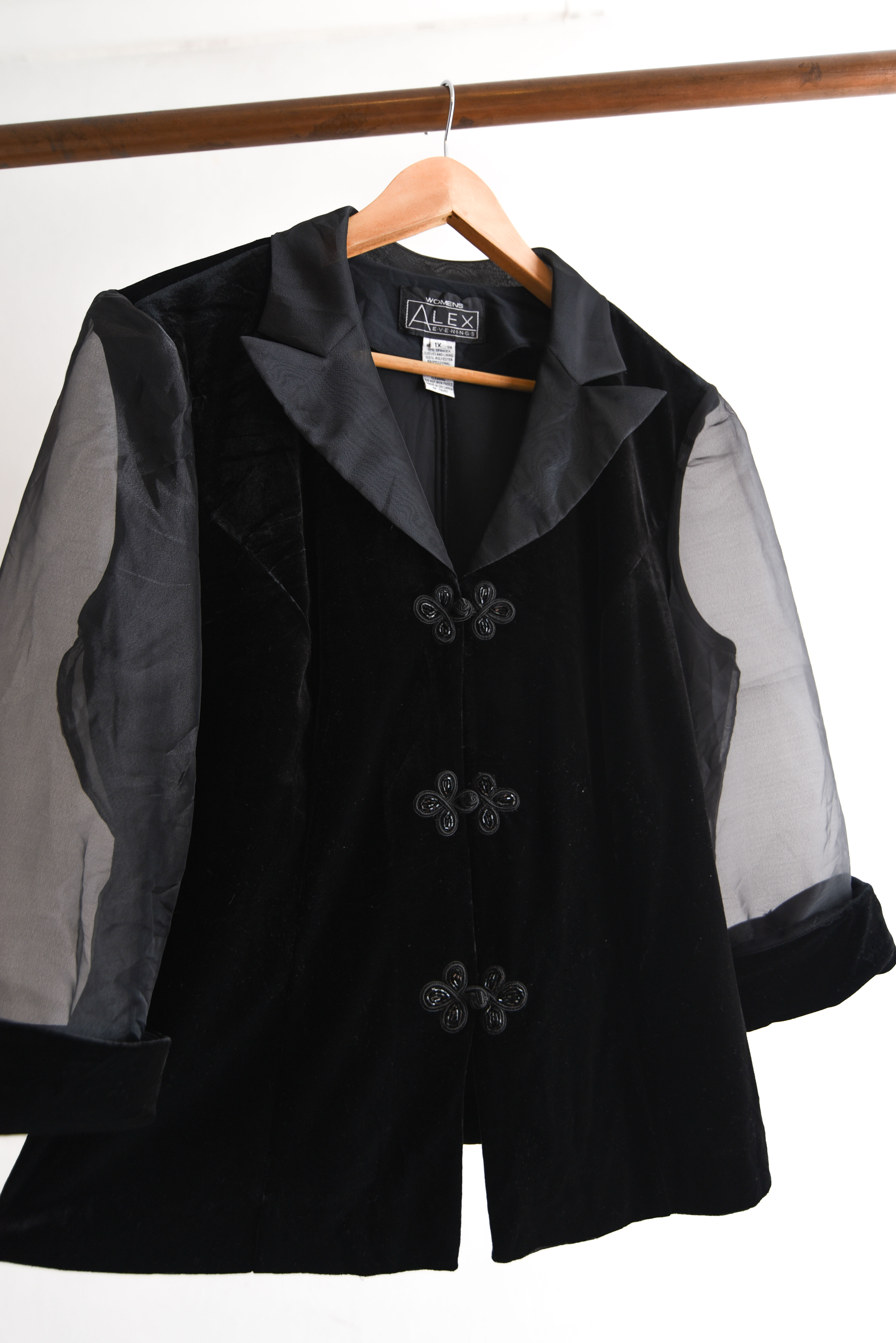 Blusa velvet organza 90s