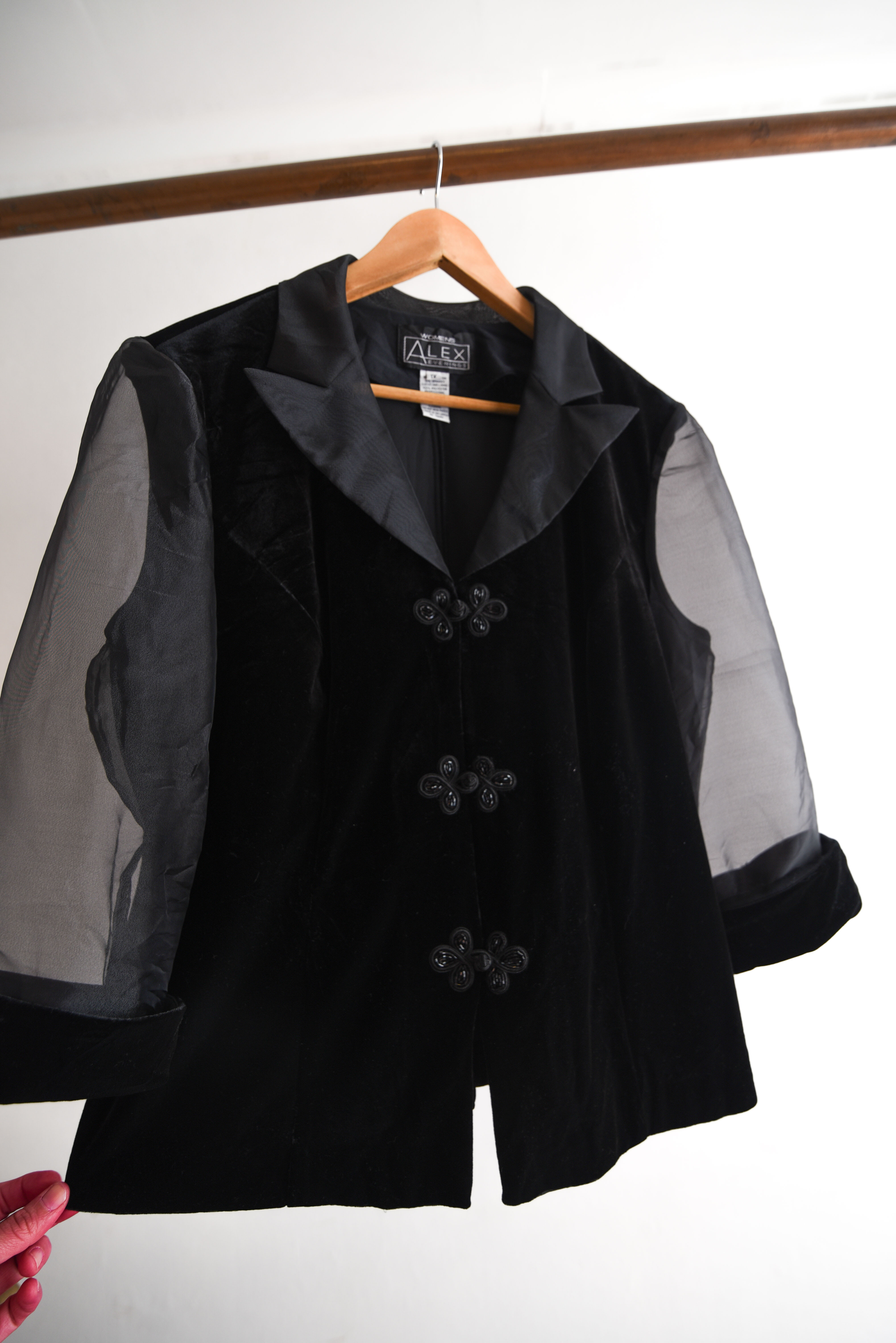 Blusa velvet organza 90s