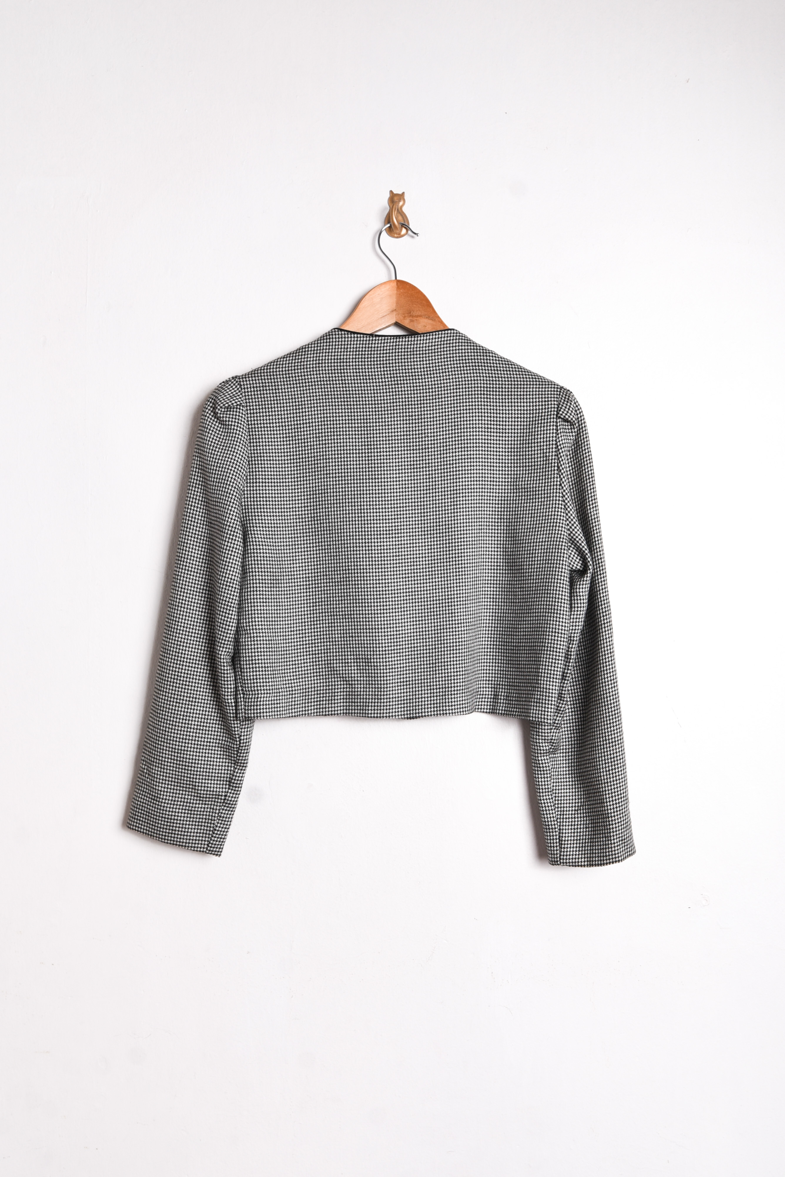 Chaqueta crop pata de gallo