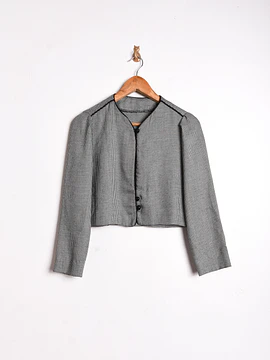 Chaqueta crop pata de gallo