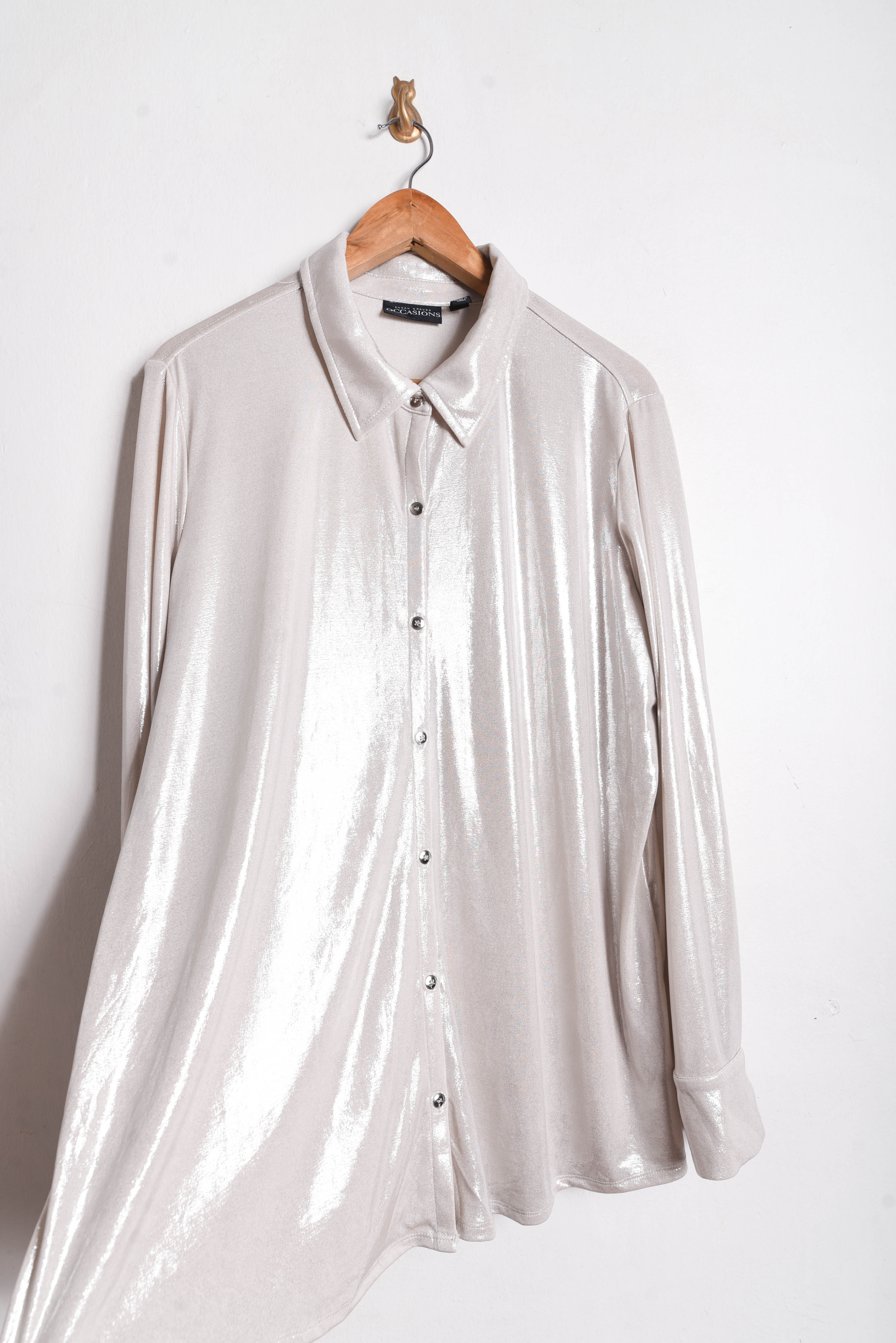 Camisa marfil shiny