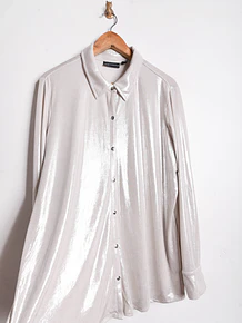 Camisa marfil shiny