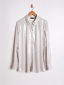 Camisa marfil shiny