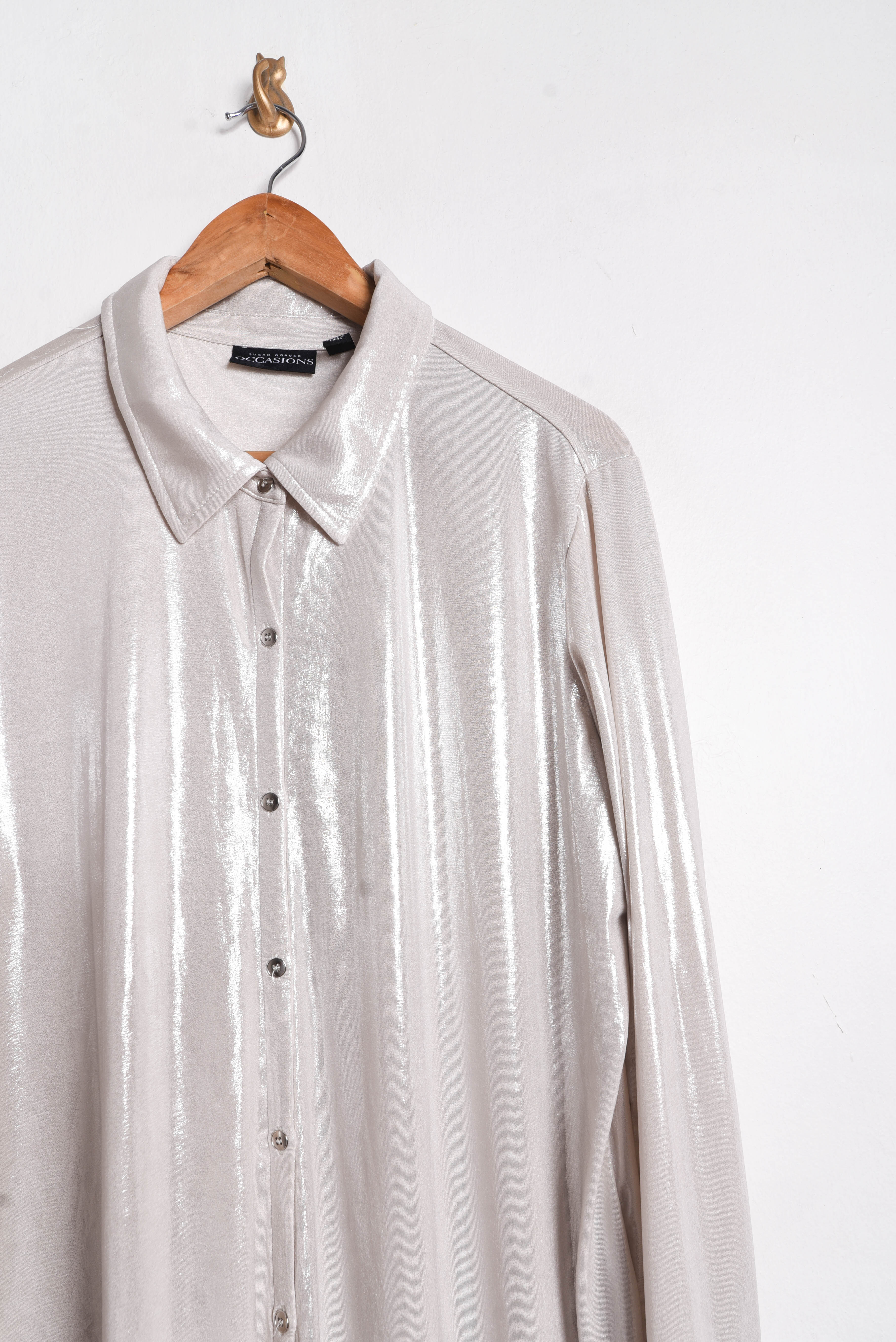 Camisa marfil shiny