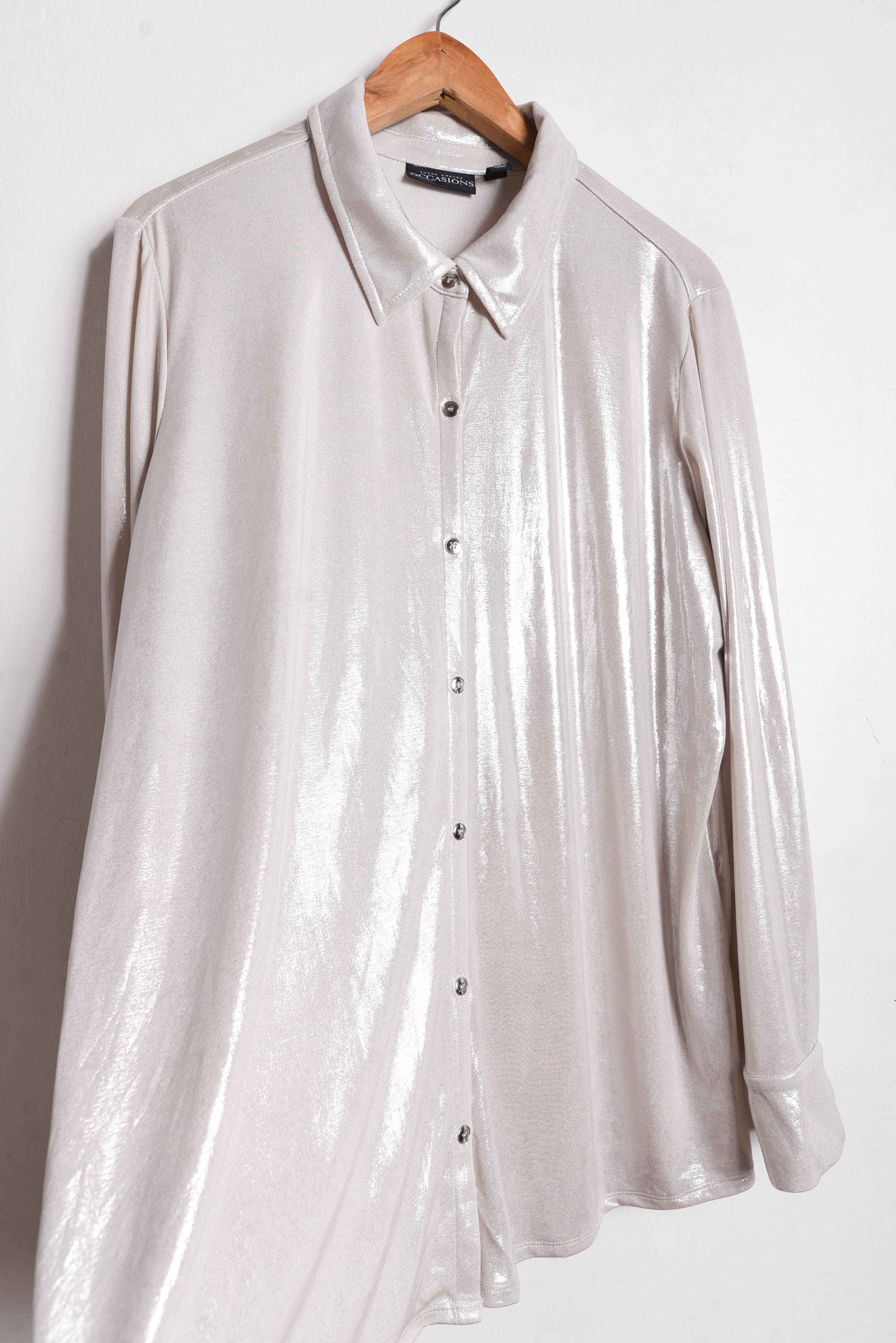 Camisa marfil shiny