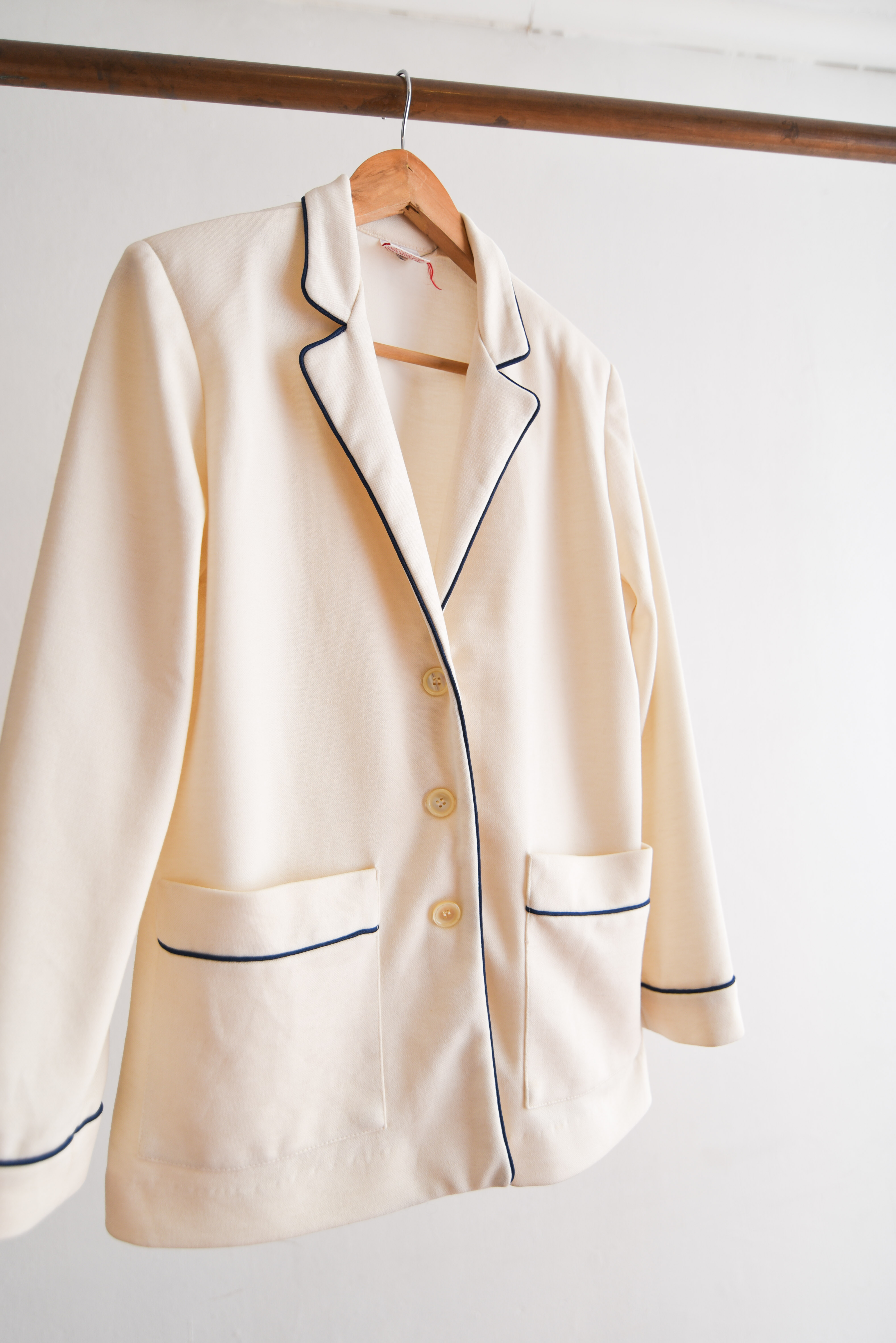 Blazer marfil navy 90s
