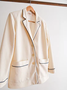 Blazer marfil navy 90s