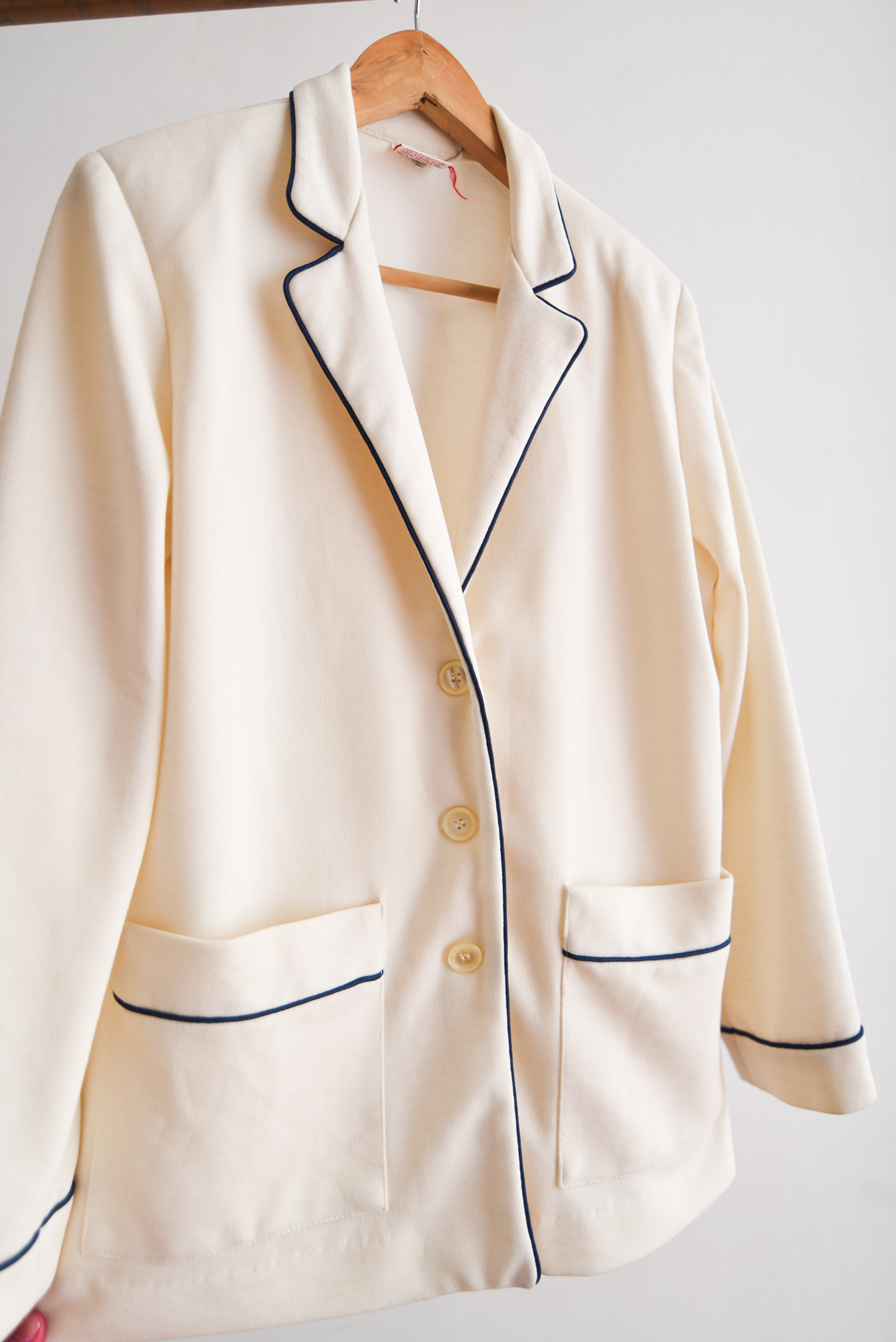 Blazer marfil navy 90s
