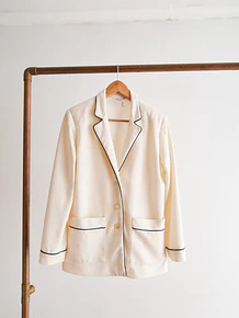 Blazer marfil navy 90s