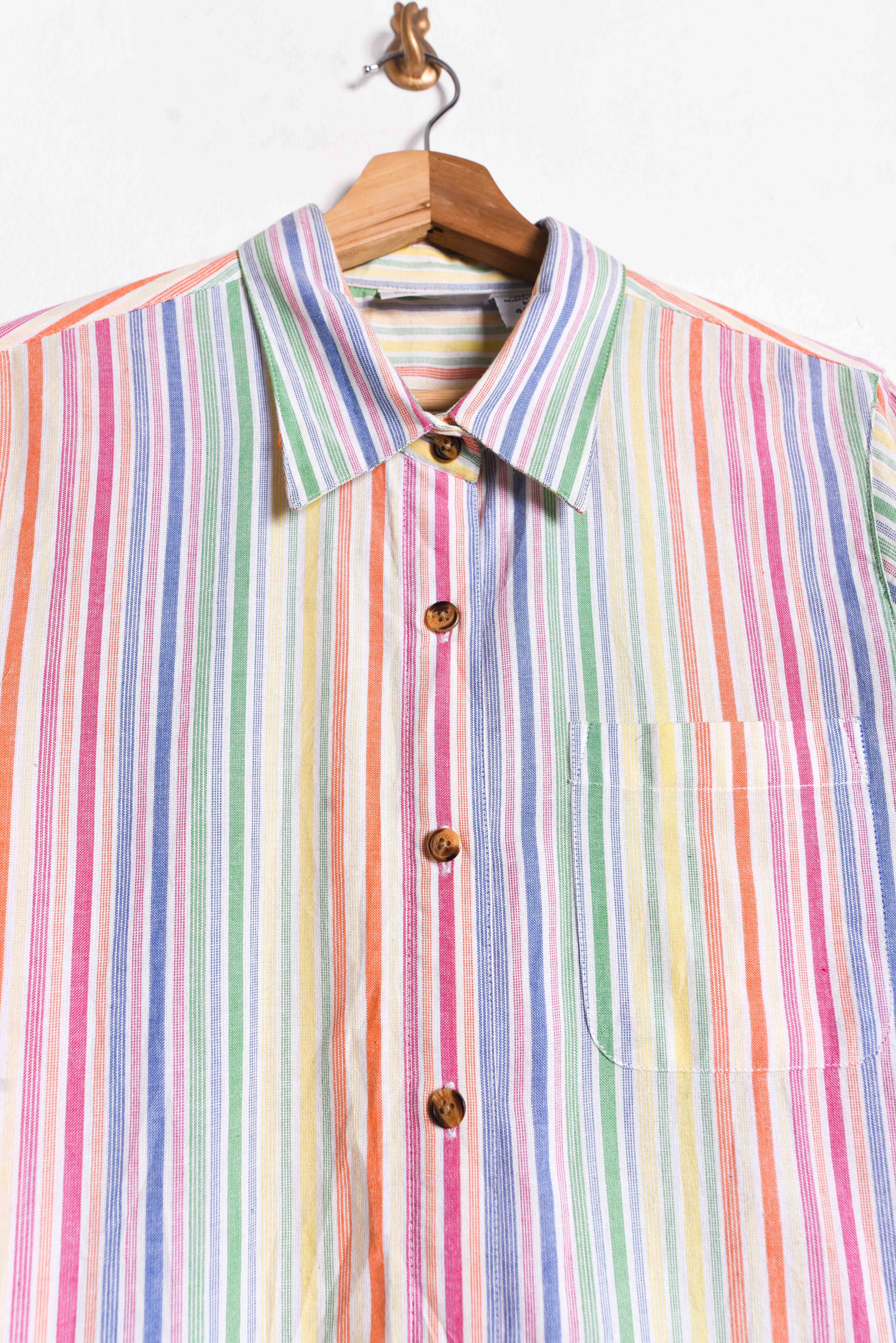 Camisa rayada multicolor 