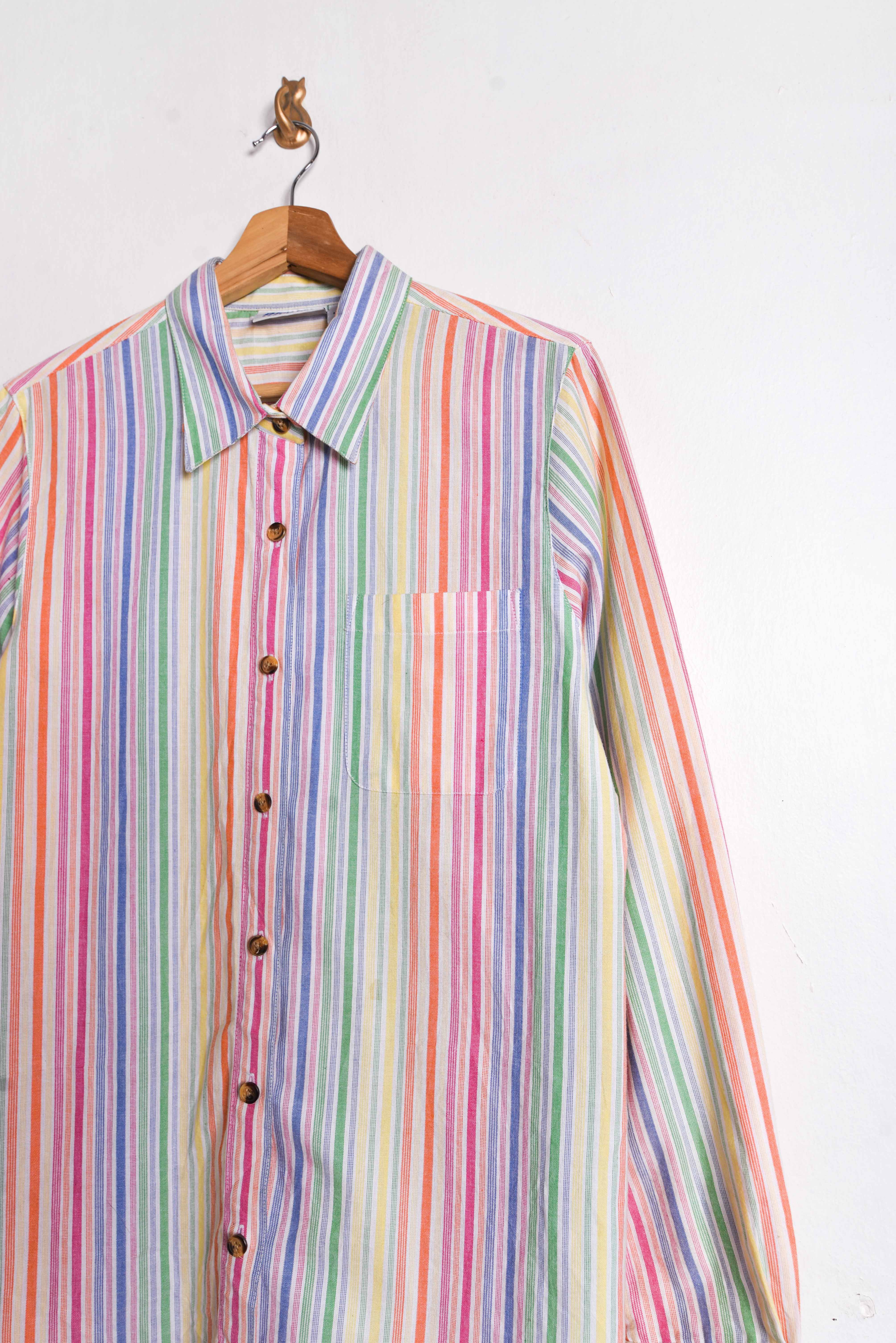 Camisa rayada multicolor 