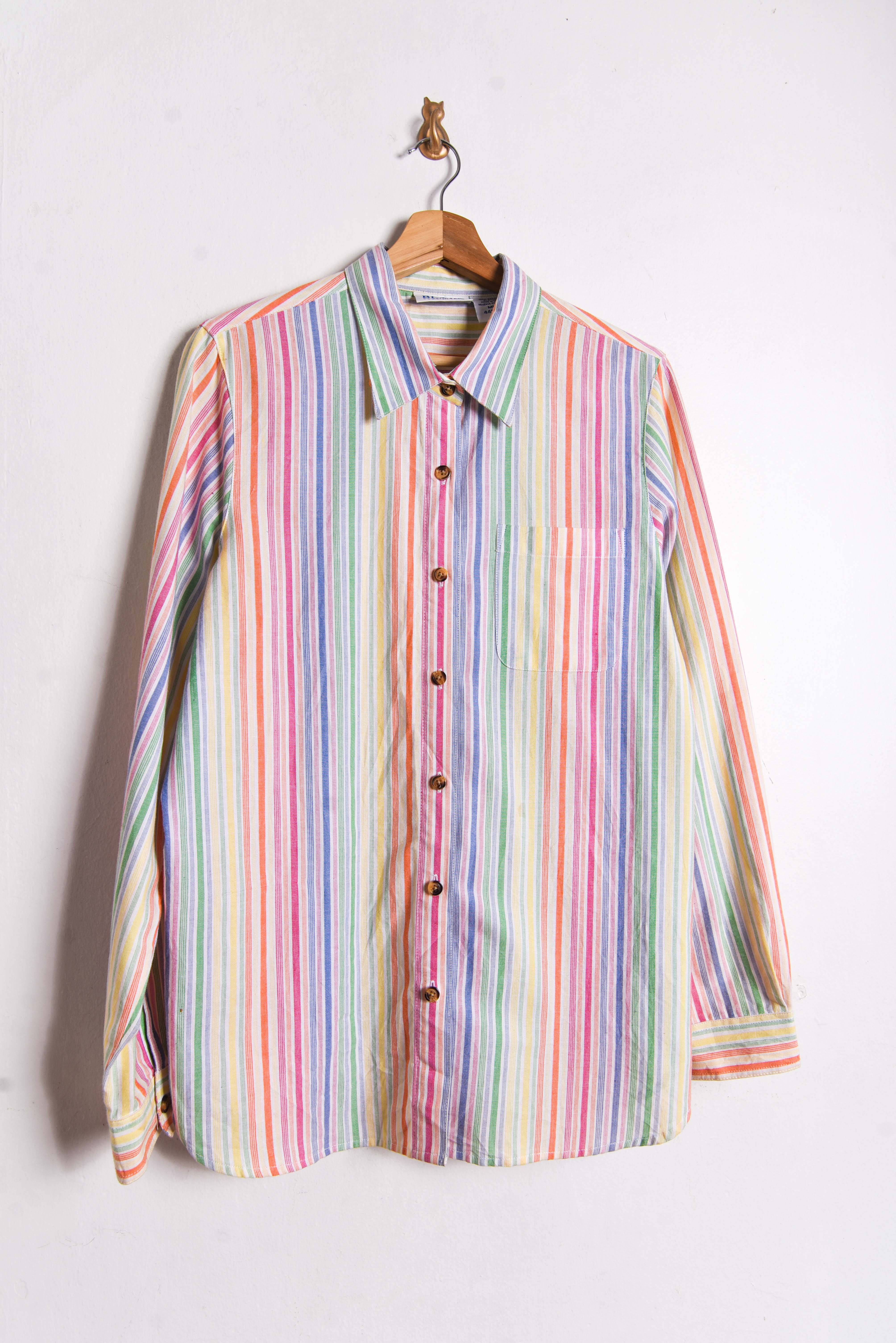 Camisa rayada multicolor 