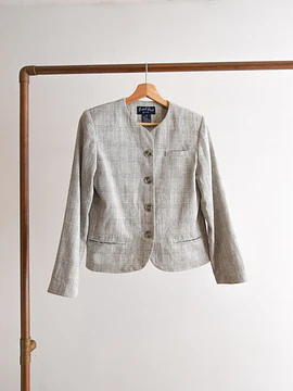 Chaqueta Gales gris perla vintage