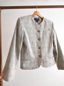 Chaqueta Gales gris perla vintage