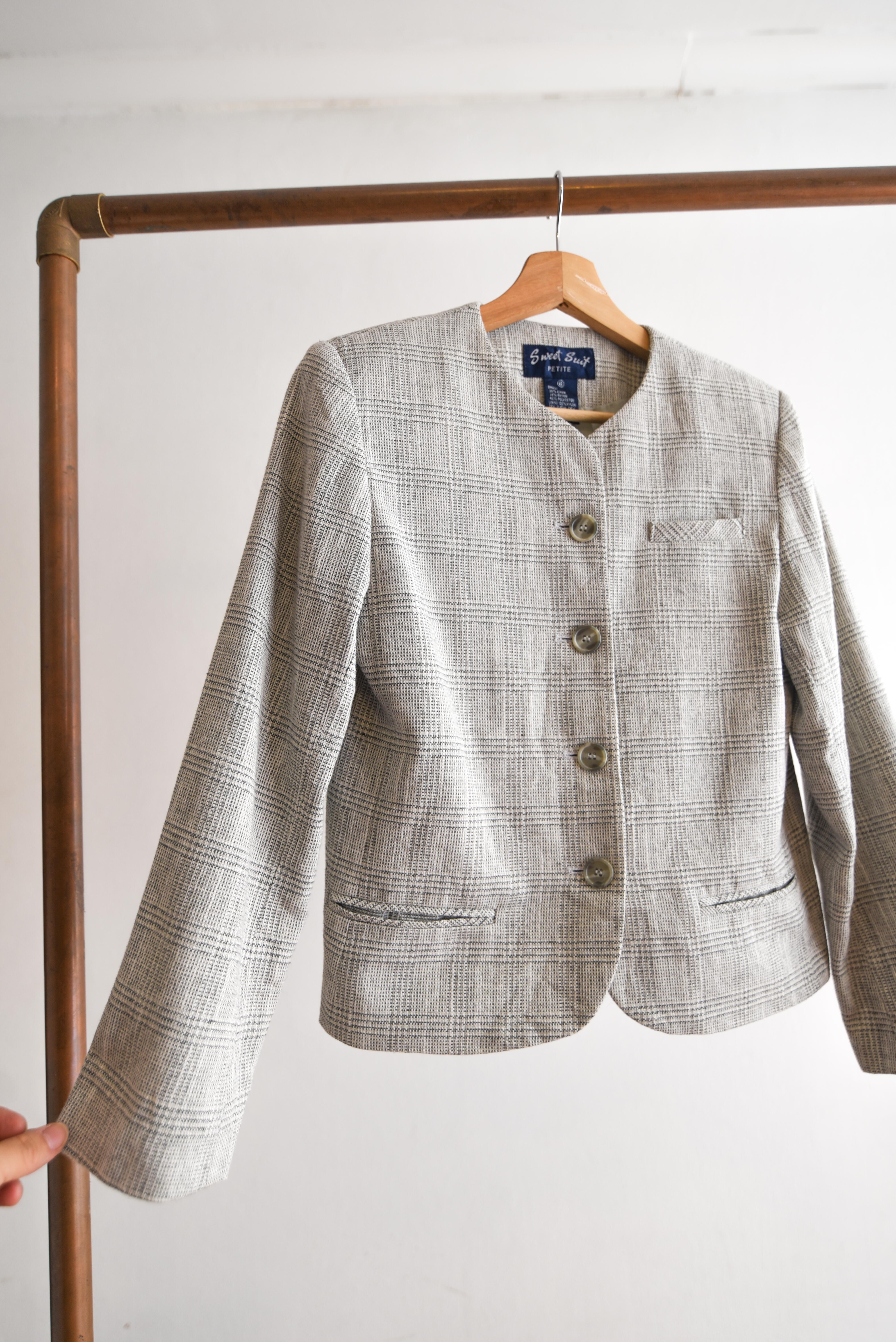 Chaqueta Gales gris perla vintage