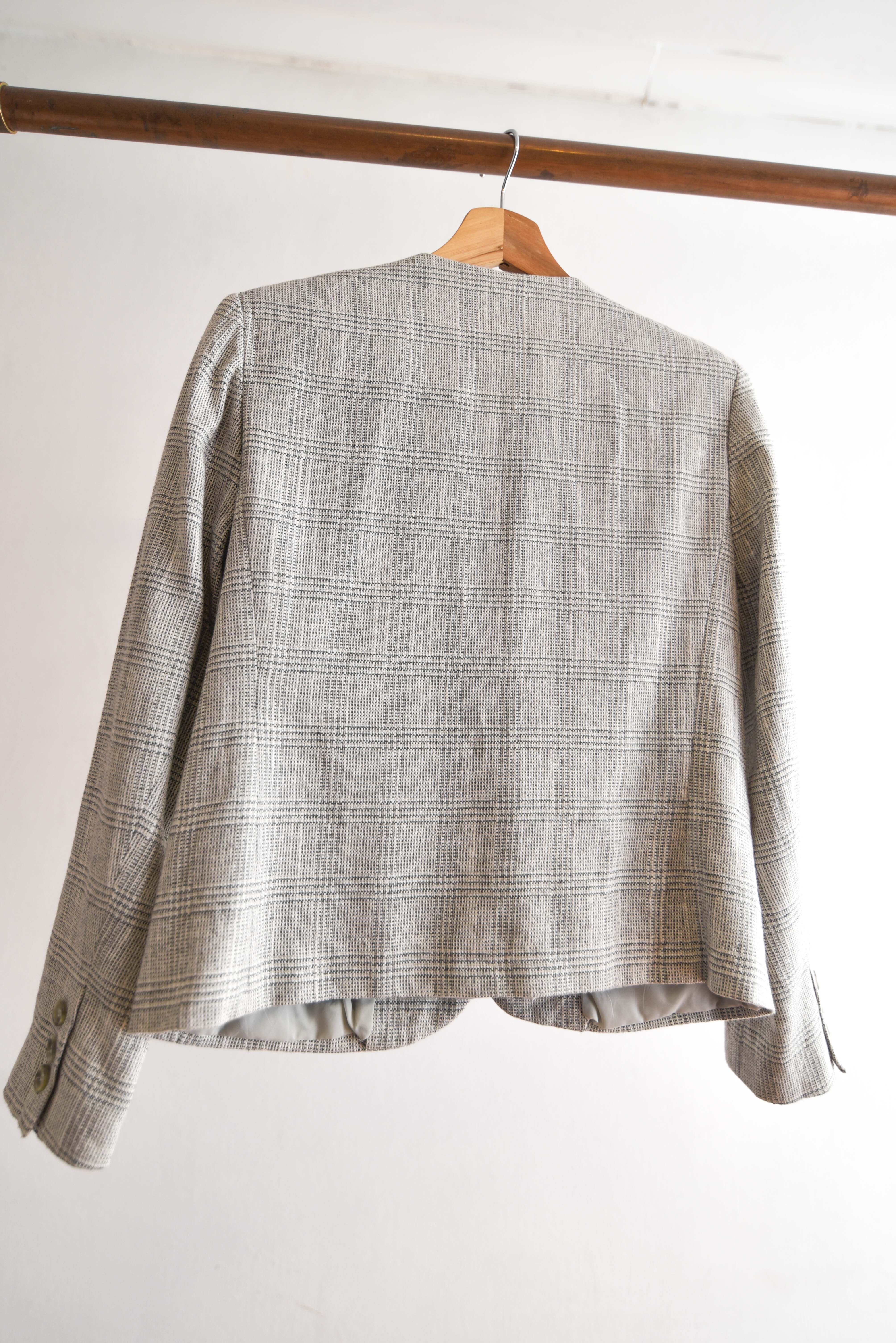 Chaqueta Gales gris perla vintage