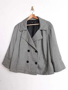Chaqueta micro pata de gallo grafito