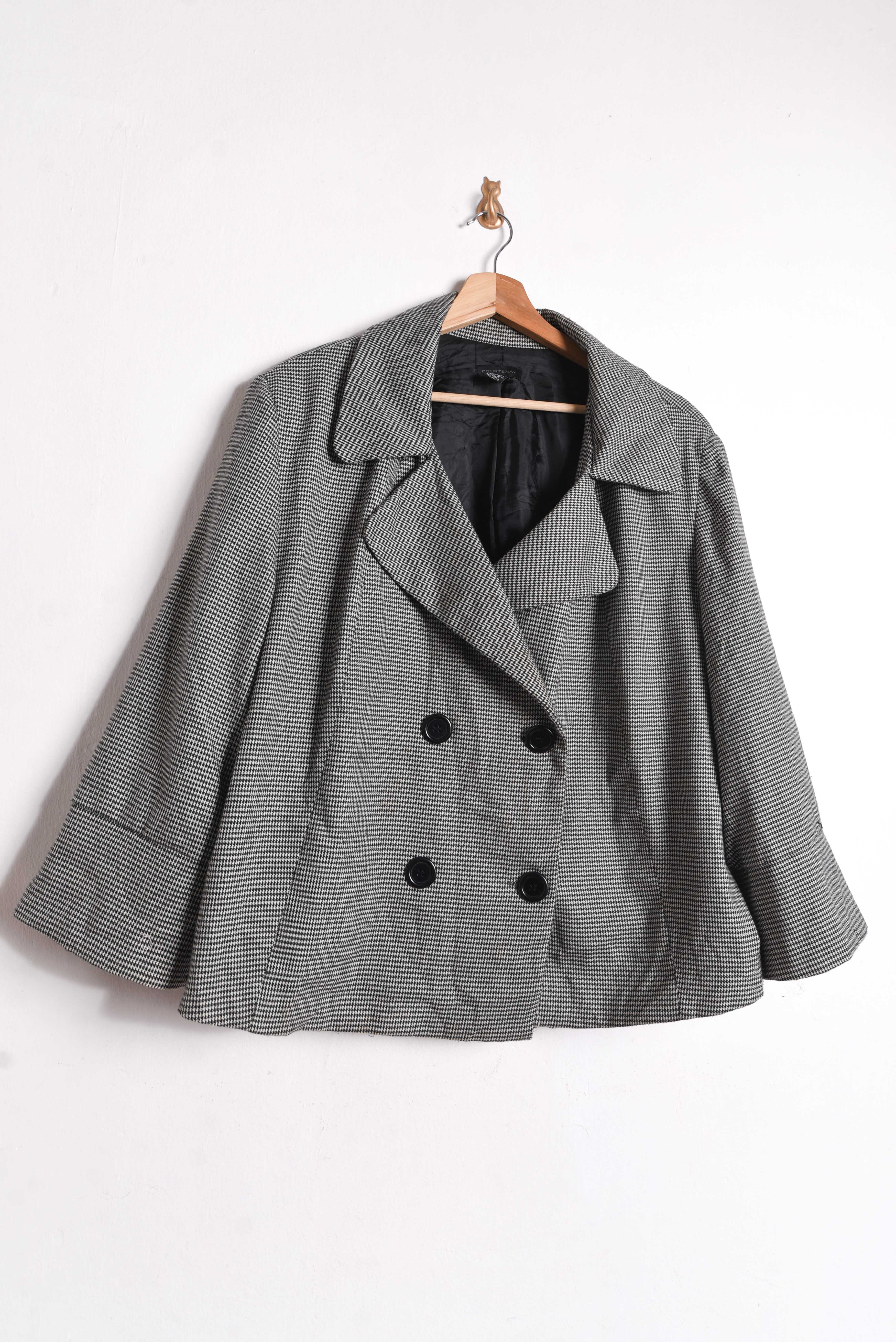 Chaqueta micro pata de gallo grafito