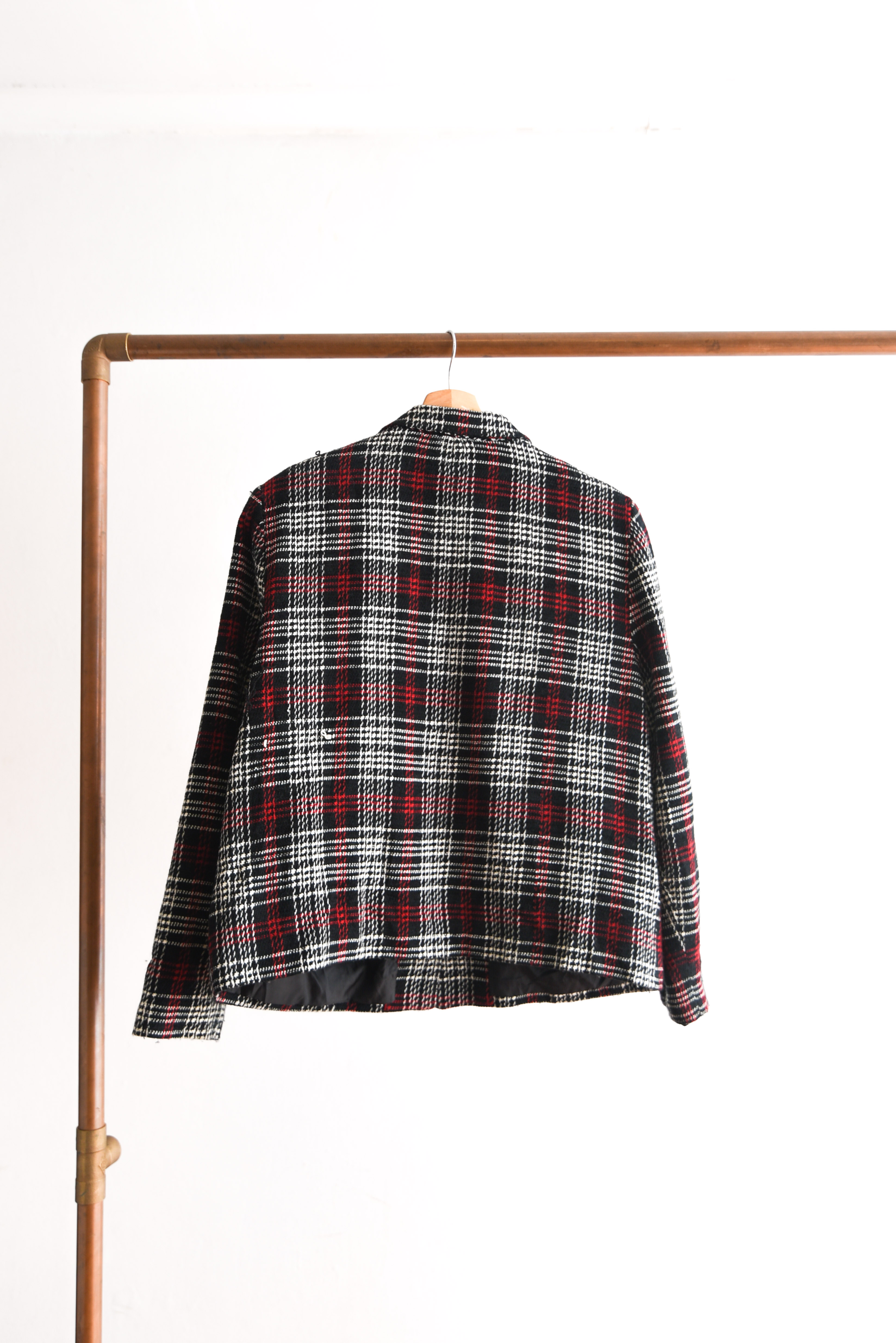 Chaqueta tartán black&red vintage