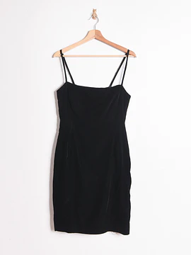 Vestido black velvet Intuition 90s