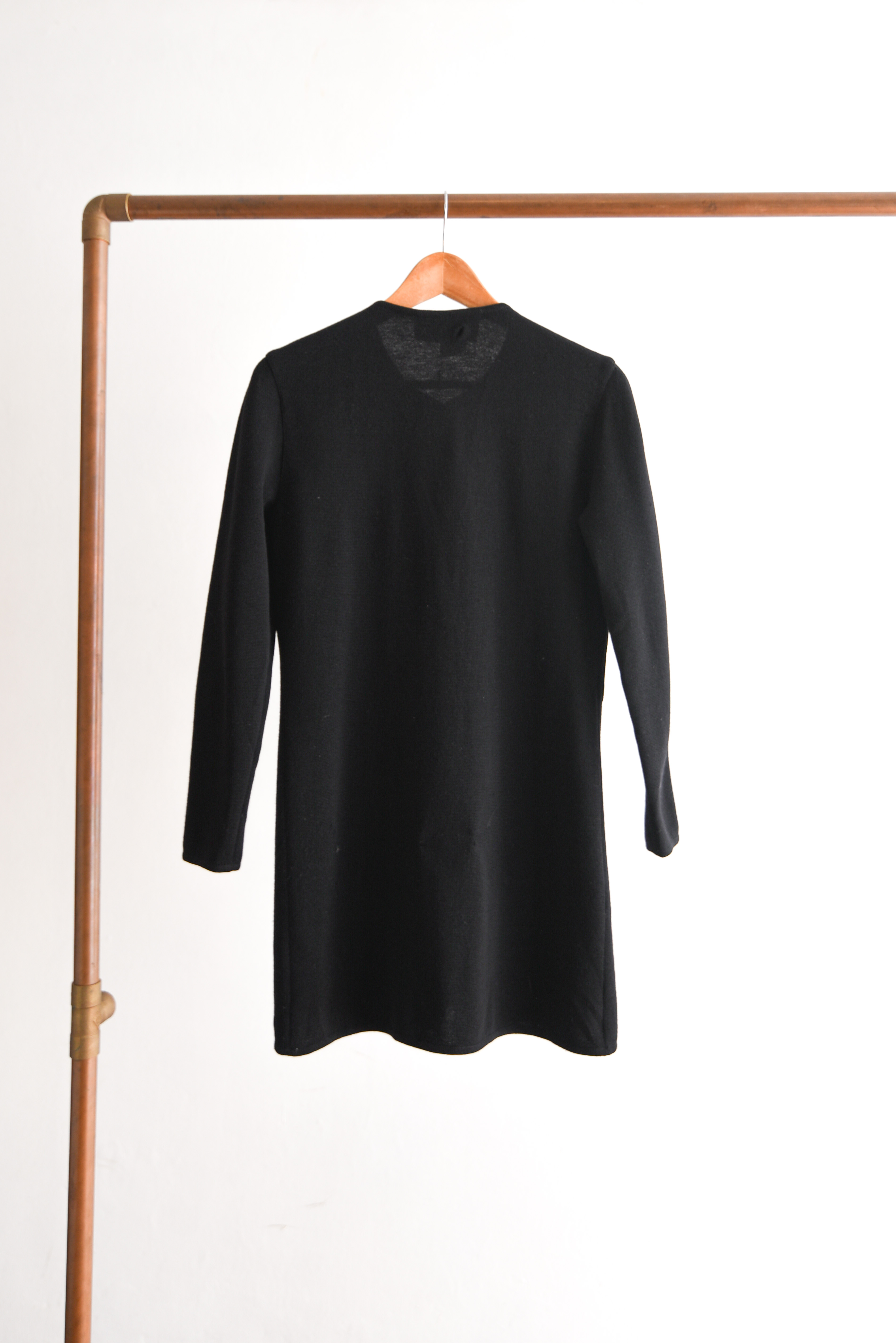 Cardigan negro lana vntg